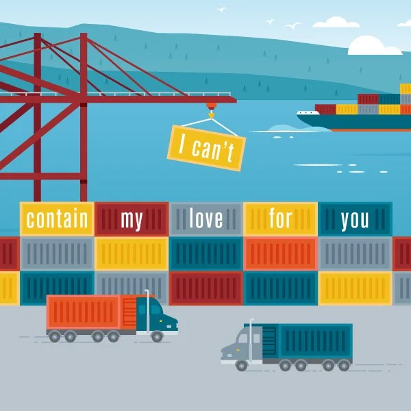 Custom illustrations for Port of Vancouver by freelance graphic designer Cheryl Loh