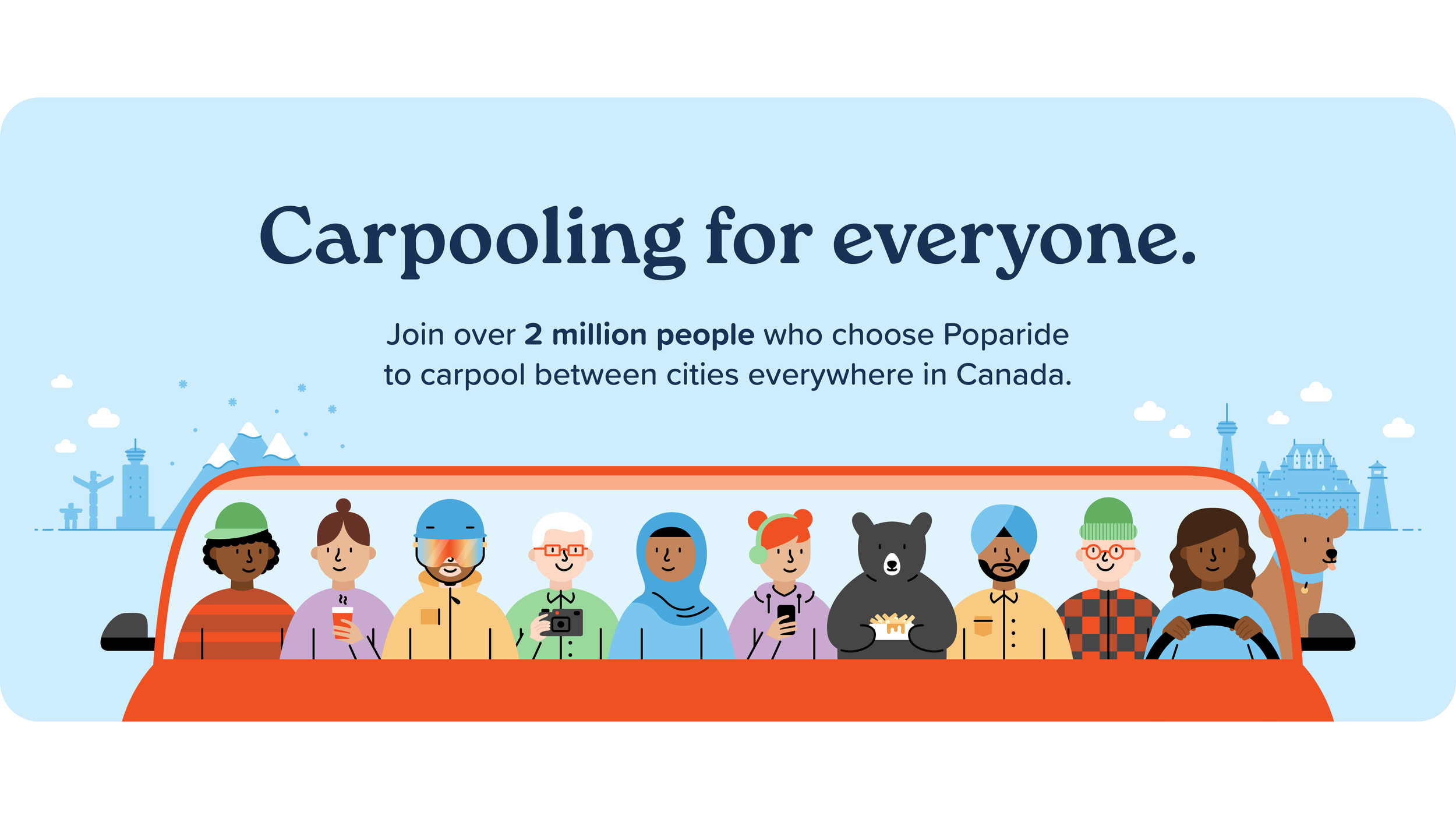 Illustration for Poparide's website homepage | Cheryl Loh | Freelance graphic designer and illustrator