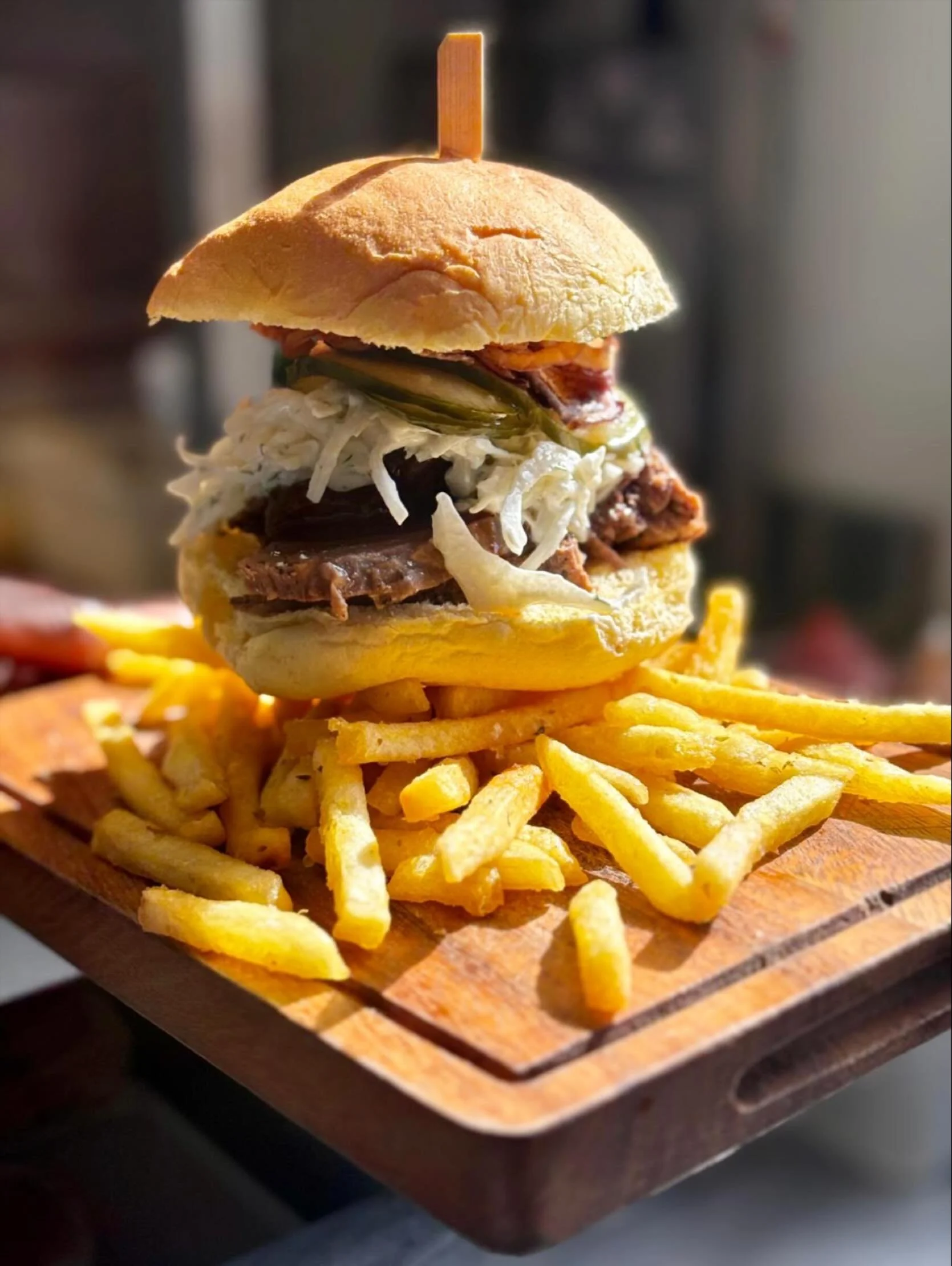 🍂 Autumn Menu Spotlight 🍂

Toasted Beef Brisket Bun ⬇️

Slow-roasted and smoked to perfection &mdash; our tender beef brisket is piled high in a toasted @companybakery sweet seeded milk bun. Layered with BBQ sauce, kitchen-made sweet cucumber pickl