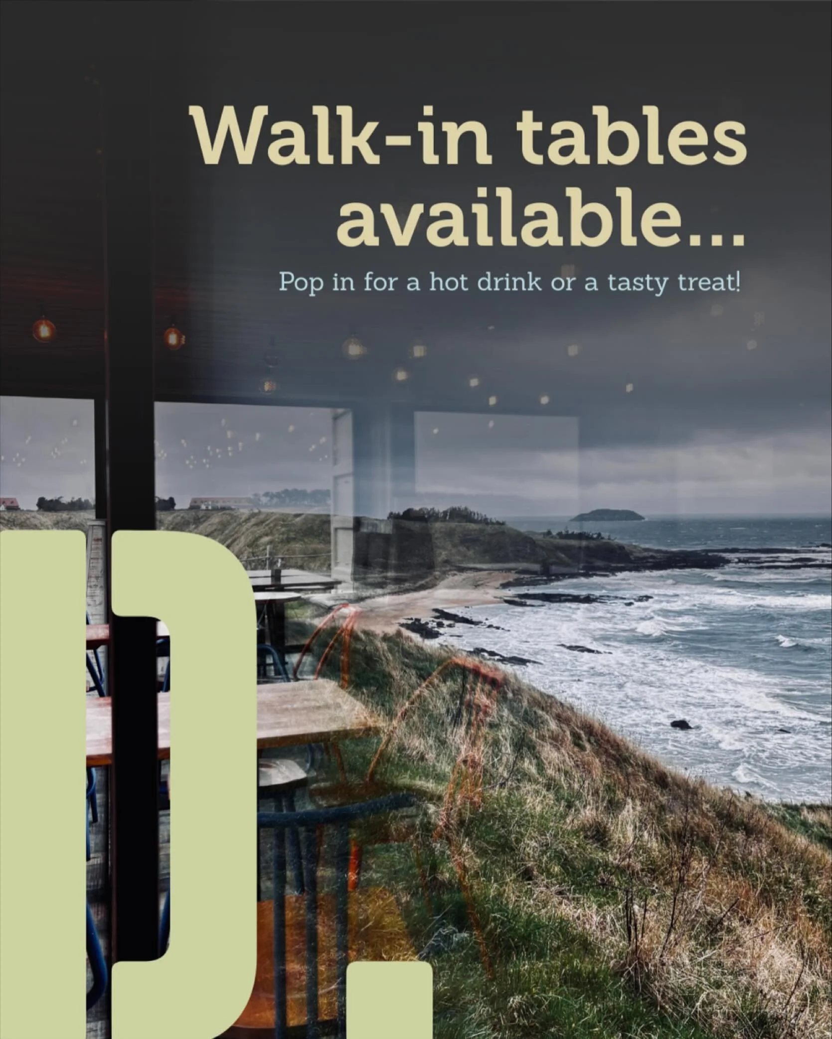 No booking? No problem!

Walk-ins are always welcome at Drift (when space is available) &mdash; so if you can&rsquo;t find a table online, just stop by! 🍴

Enjoy seasonal dishes, stunning sea views, and a warm welcome from our team.

#Drift #Seaside
