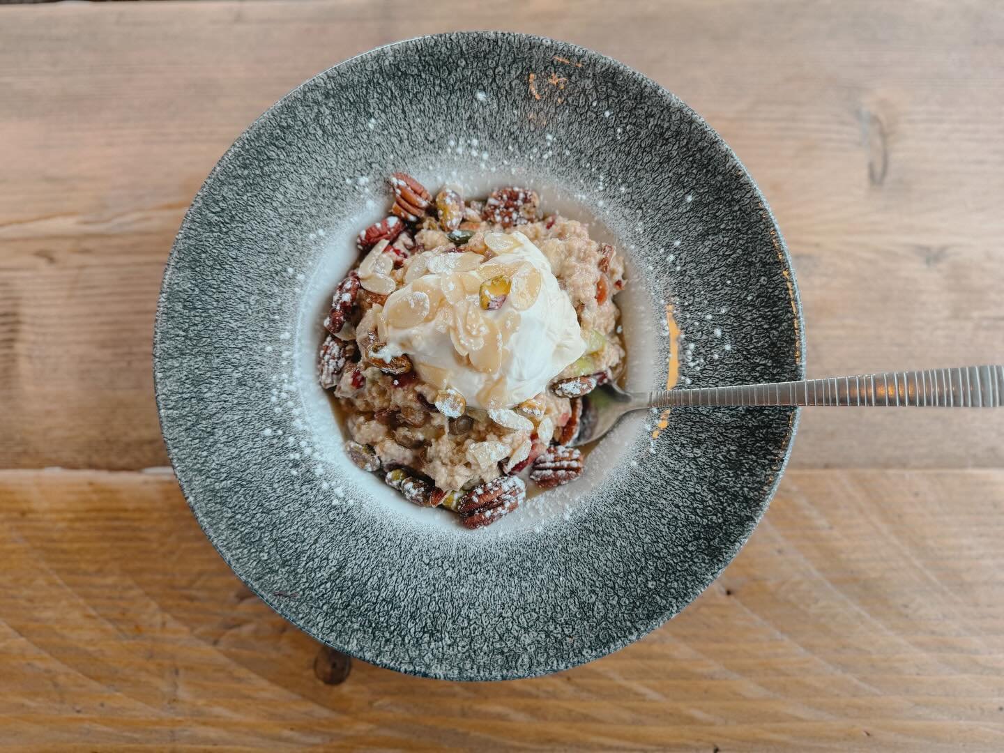 Start your morning the right way with our Bircher Muesli at Drift Eatery

Apple-soaked oats, pecans, sultanas, pumpkin seeds, cranberries &amp; flaked almonds, served with creamy yoghurt from Yester Farm and a drizzle of maple syrup.

Fresh, wholesom