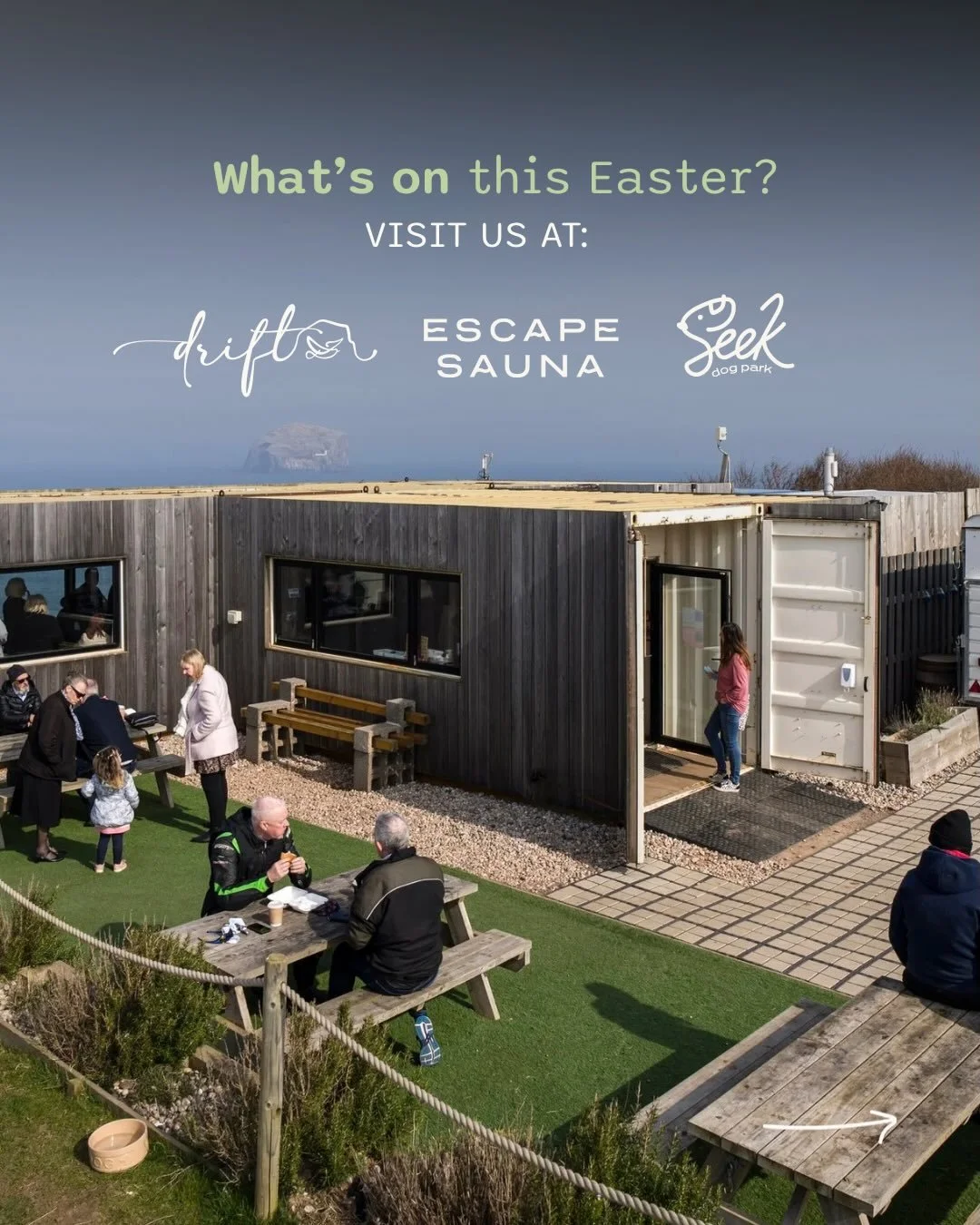 What&rsquo;s on this Easter at Drift 🌊🐣

We&rsquo;ve got something for everyone this Easter weekend: 
🔥 Open sauna sessions with more slots available
🧁 Delicious Easter bakes to enjoy
🍔 Takeaway trailers open with a brand new menu
🐶 Seek Dog Pa
