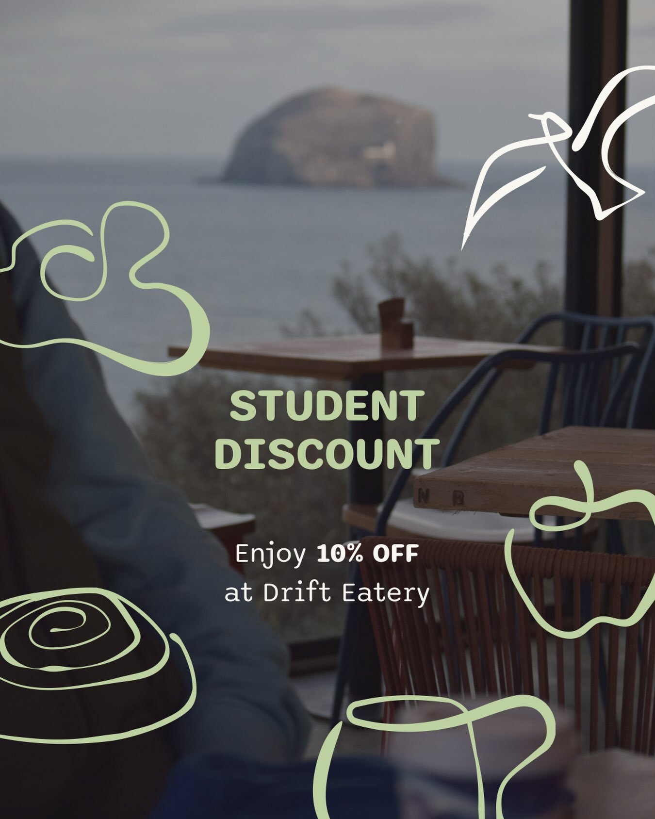 Did you know students can enjoy 10% off their meal at Drift Eatery!

Tag a student who needs to experience Drift Eatery. 

#StudentDiscount #EatWell #NorthBerwickEats