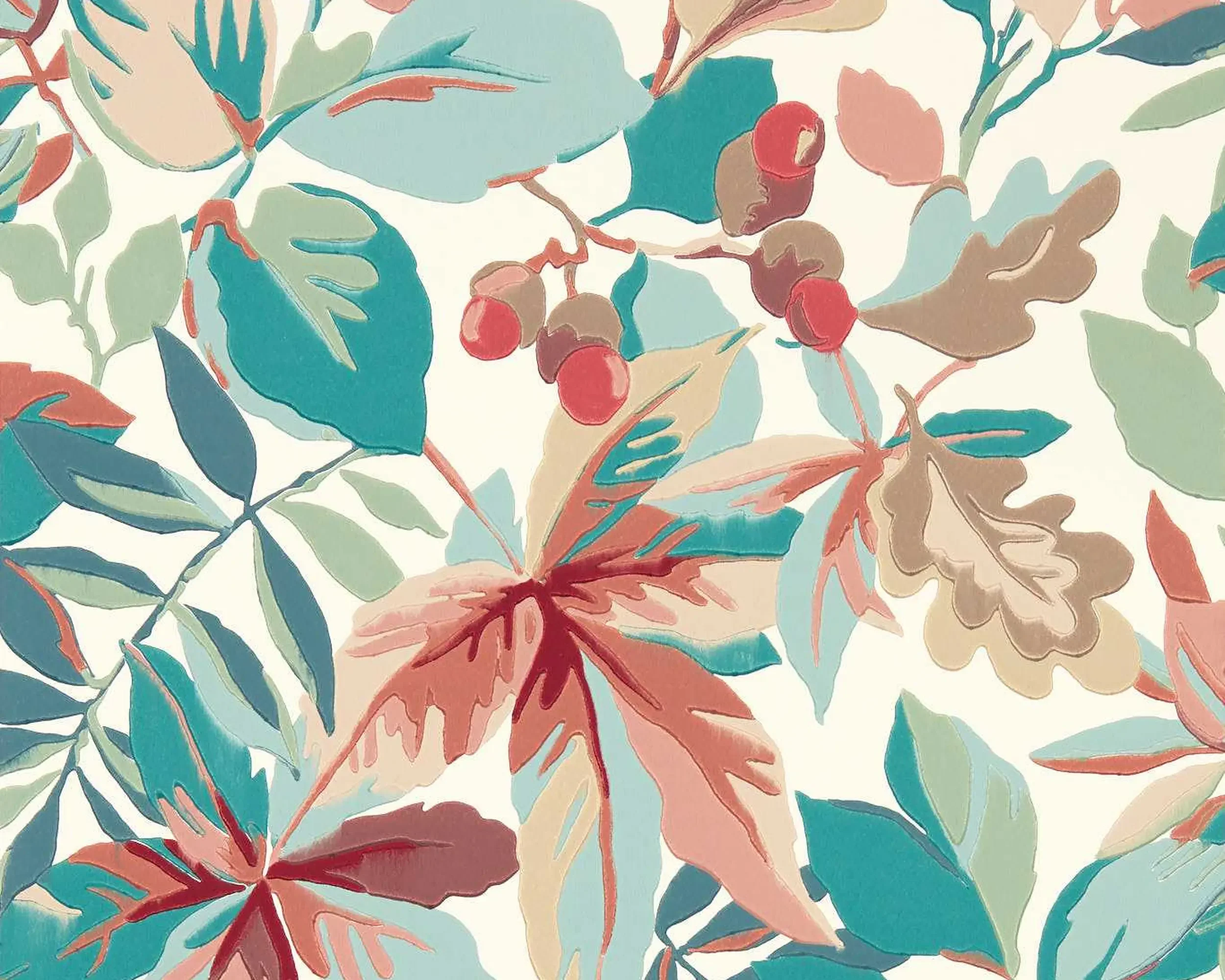 PAPEL PINTADO  ROBINS WOOD TEAL