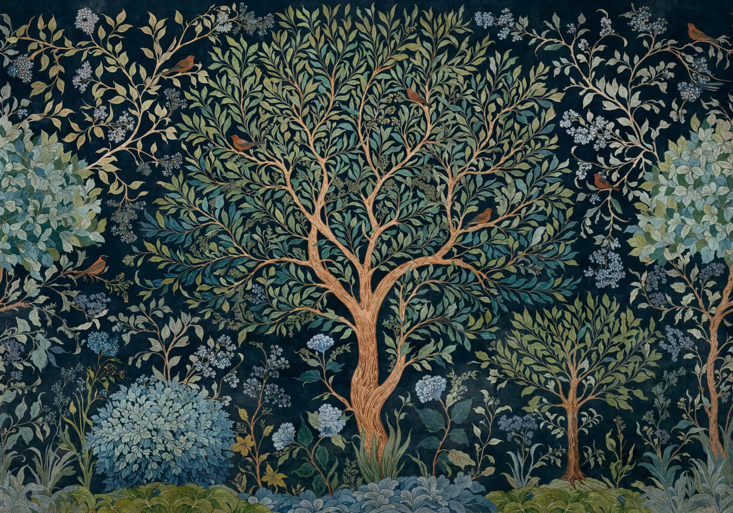 MURAL (a medida)  MELOCOTONERO NEGRO