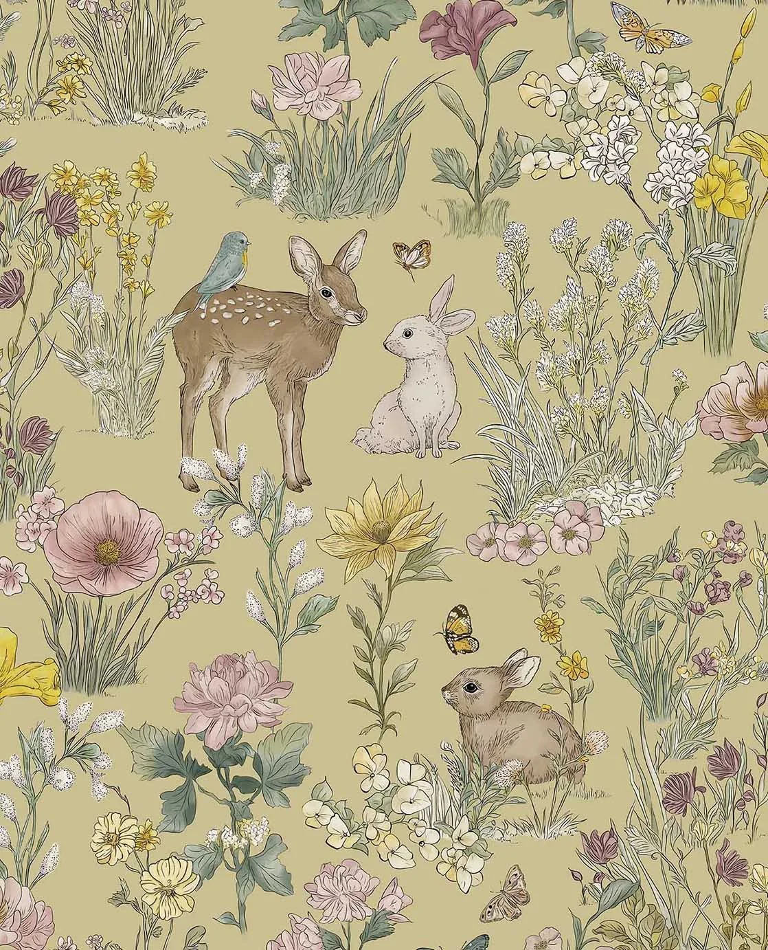 PAPEL PINTADO WONDERLAND CHARTREUSE