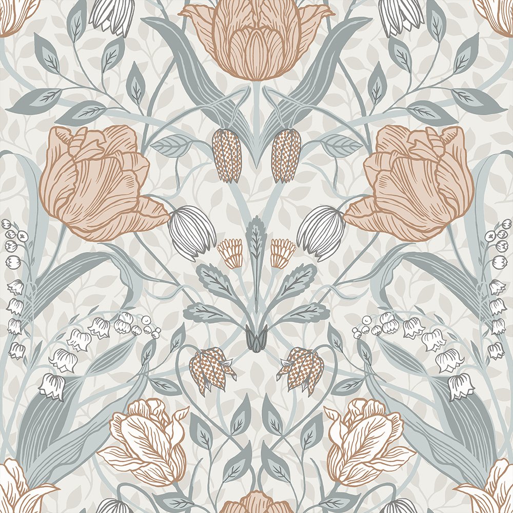 PAPEL PINTADO FILIPPA GRIS CLARO