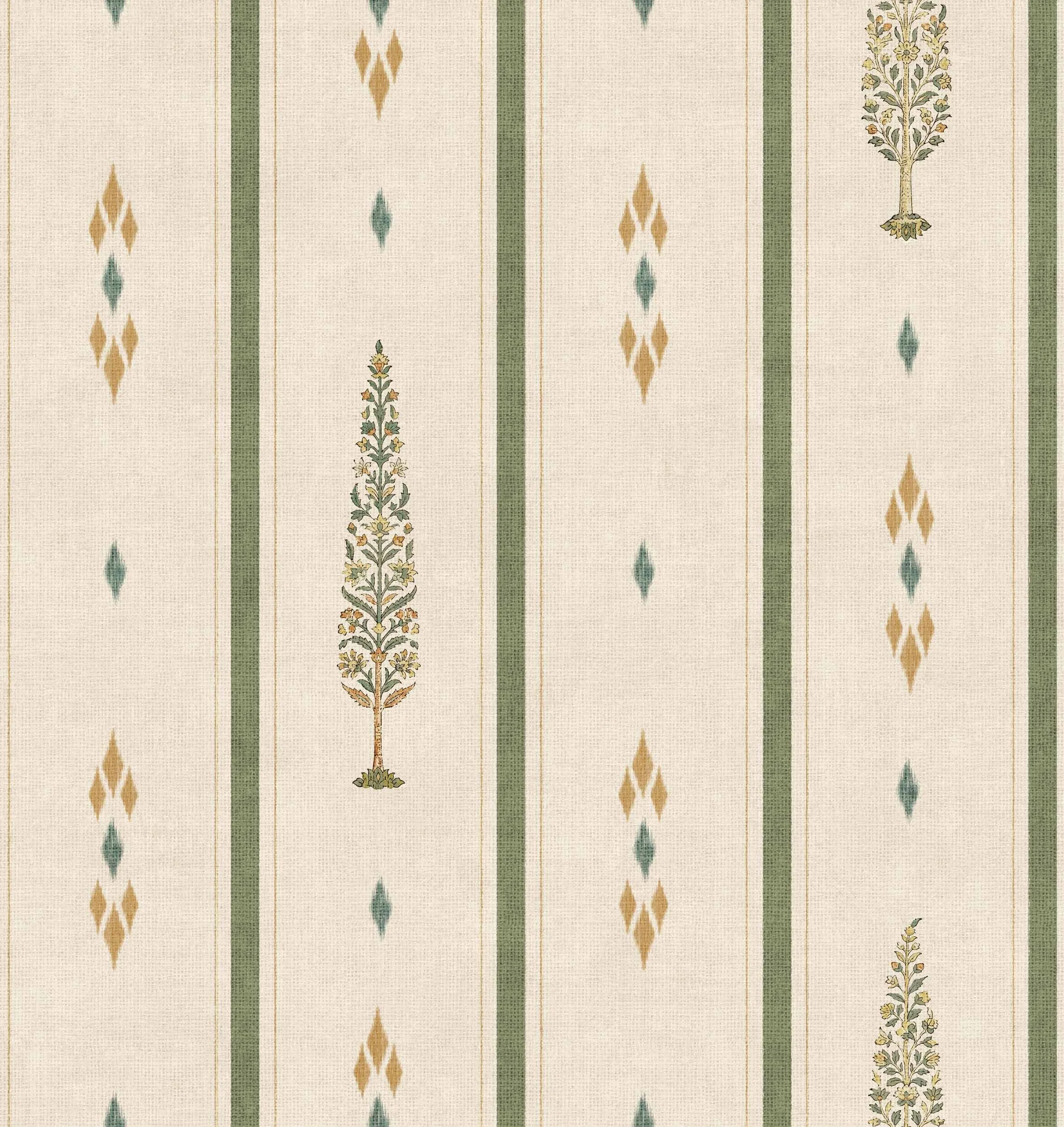 PAPEL PINTADO BOTEH VERDE