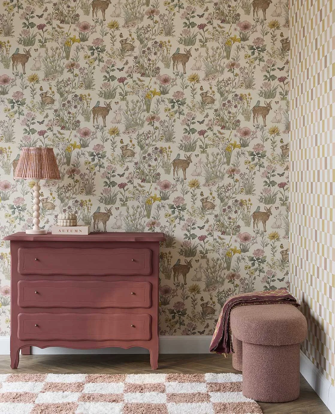 PAPEL PINTADO WONDERLAND HUESO