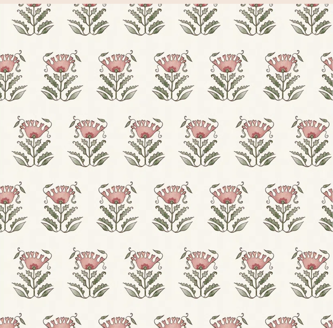 PAPEL PINTADO VINTAGE FLOWER ROSA