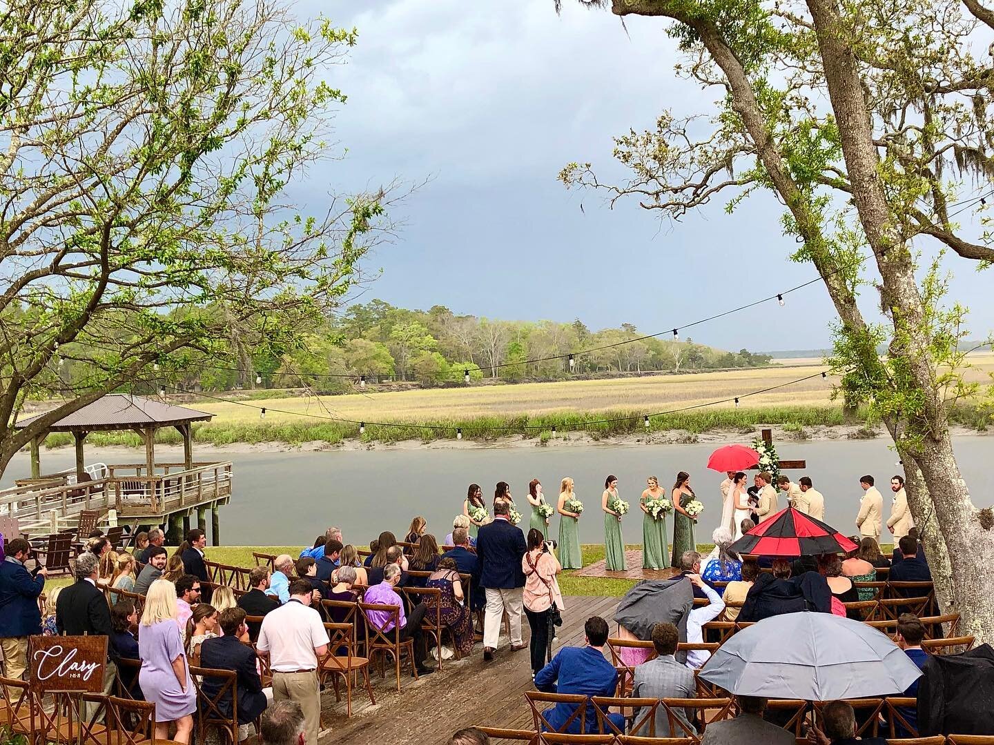 Rain Is A Good Thing

Congrats Aaron &amp; Jill Clary! 

#cpmeventservices #goldenislesweddings #wedding