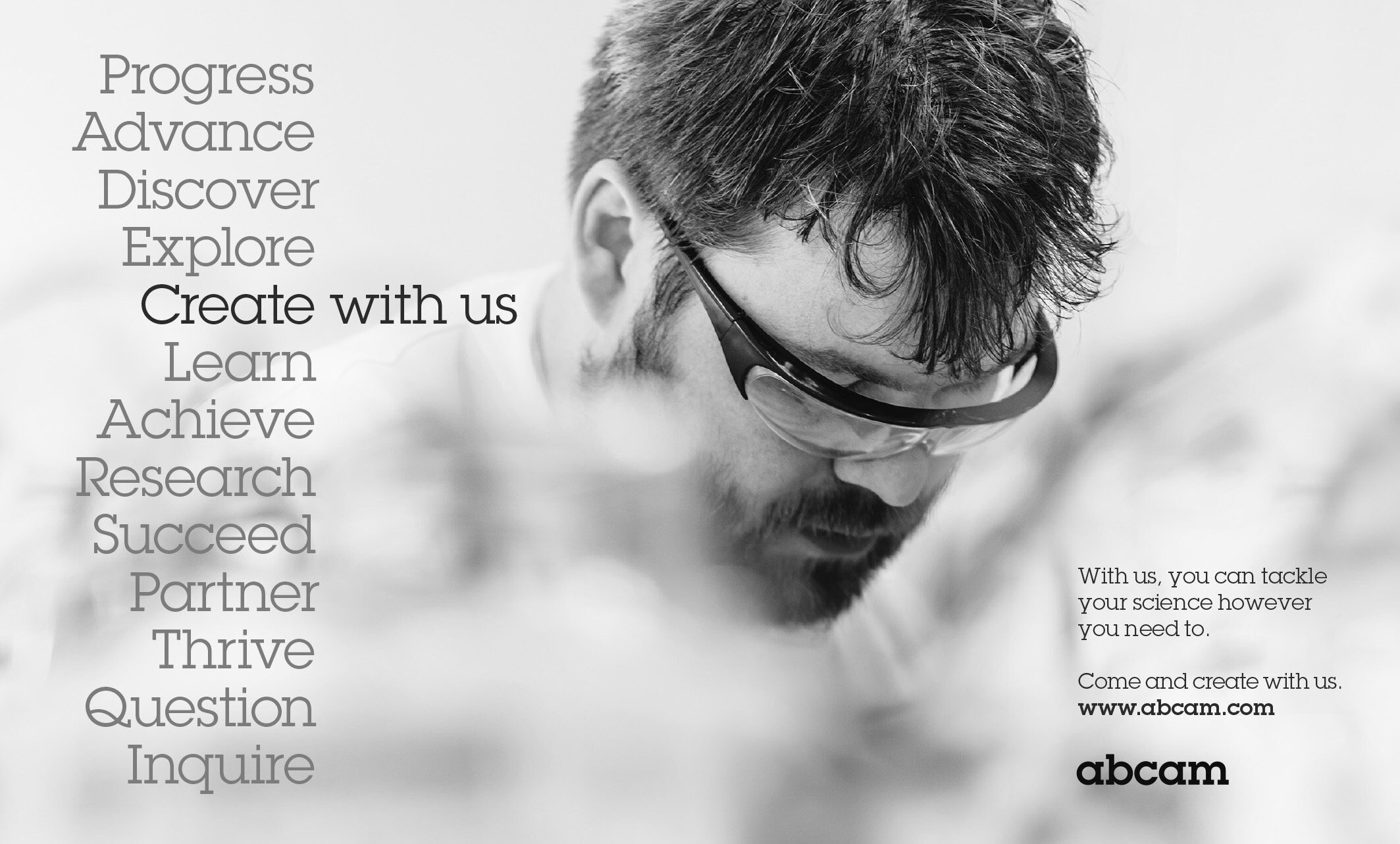 Final ad. EMBL. Copyright Abcam®. Design by Rupert Gowar-Cliffe.