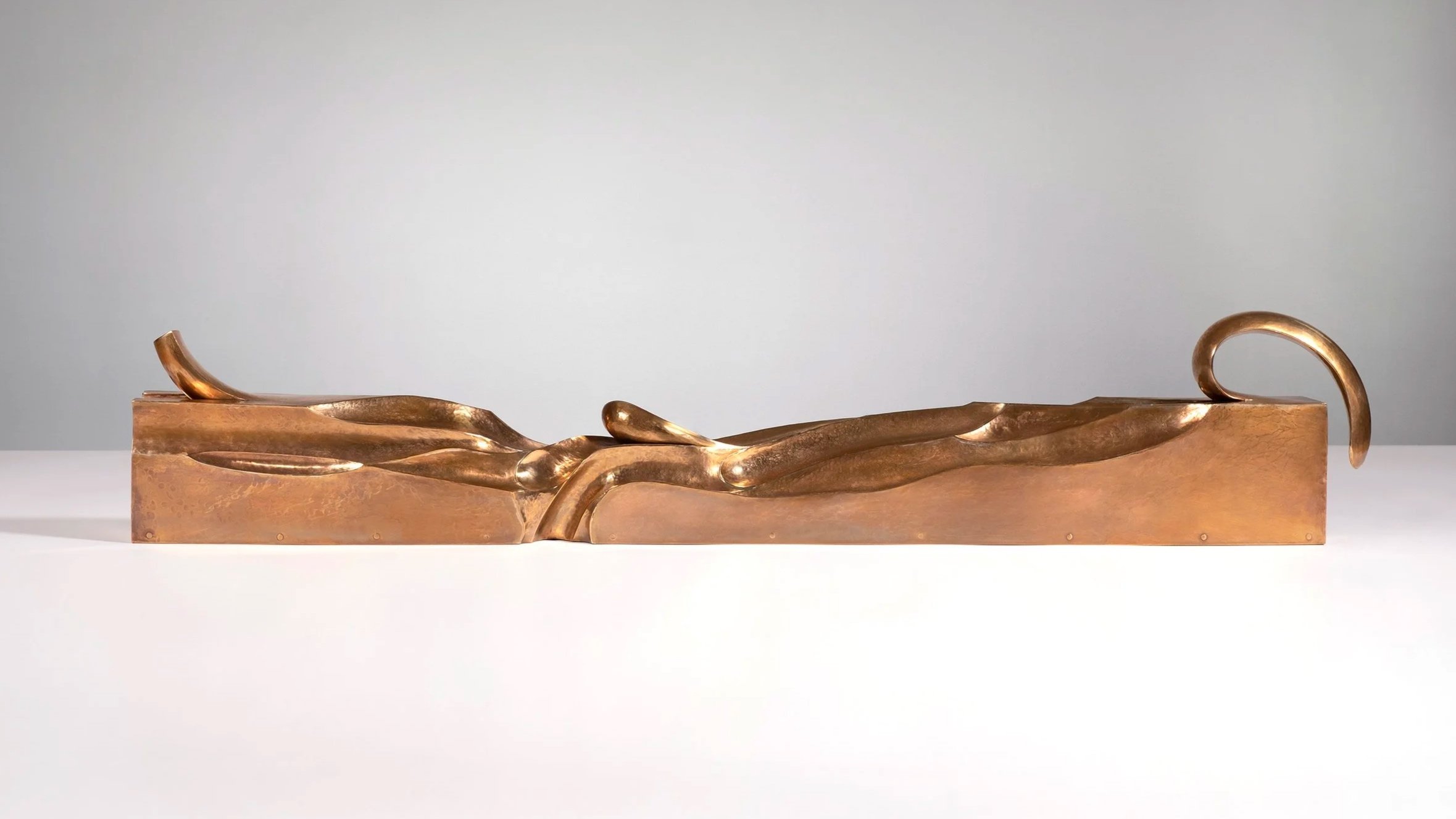  2019. Formed and fabricated bronze sheet. 7” x 36” x 4” 