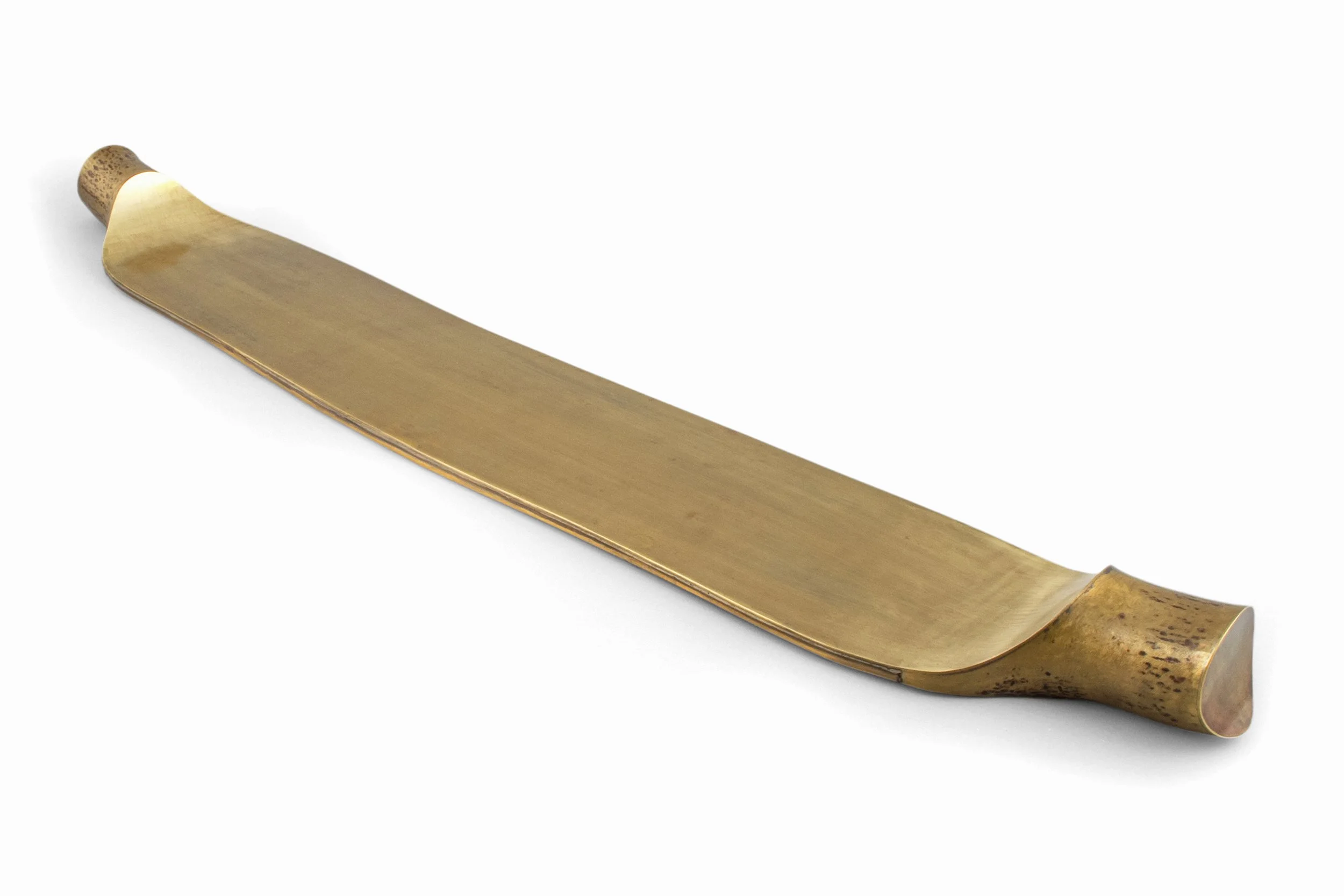 Brass Study for Milled Server, 2012. Brass, tin. 27 x 5 x 2 in.