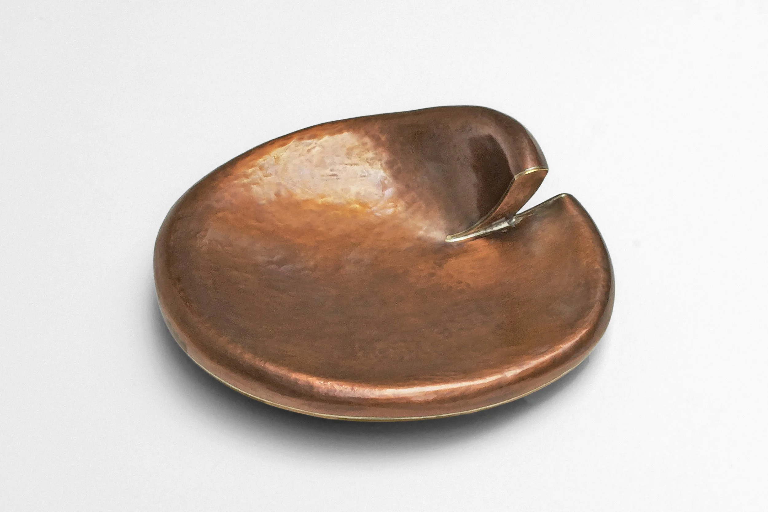 Torn Pita. Copper, brass. 1.75 x 5.75 x .5 in.