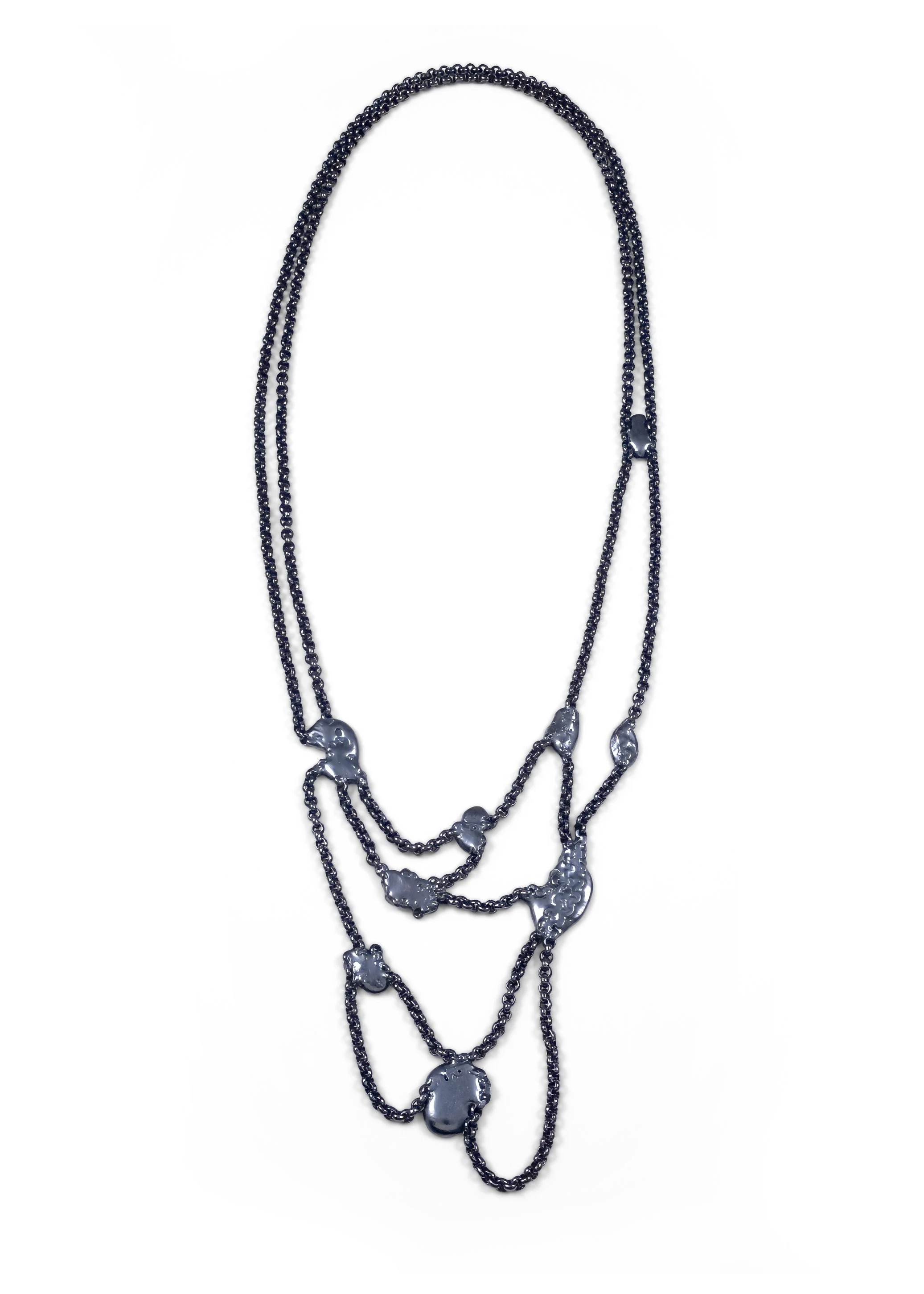 Draped Chain, 2006. Silver-plated tin