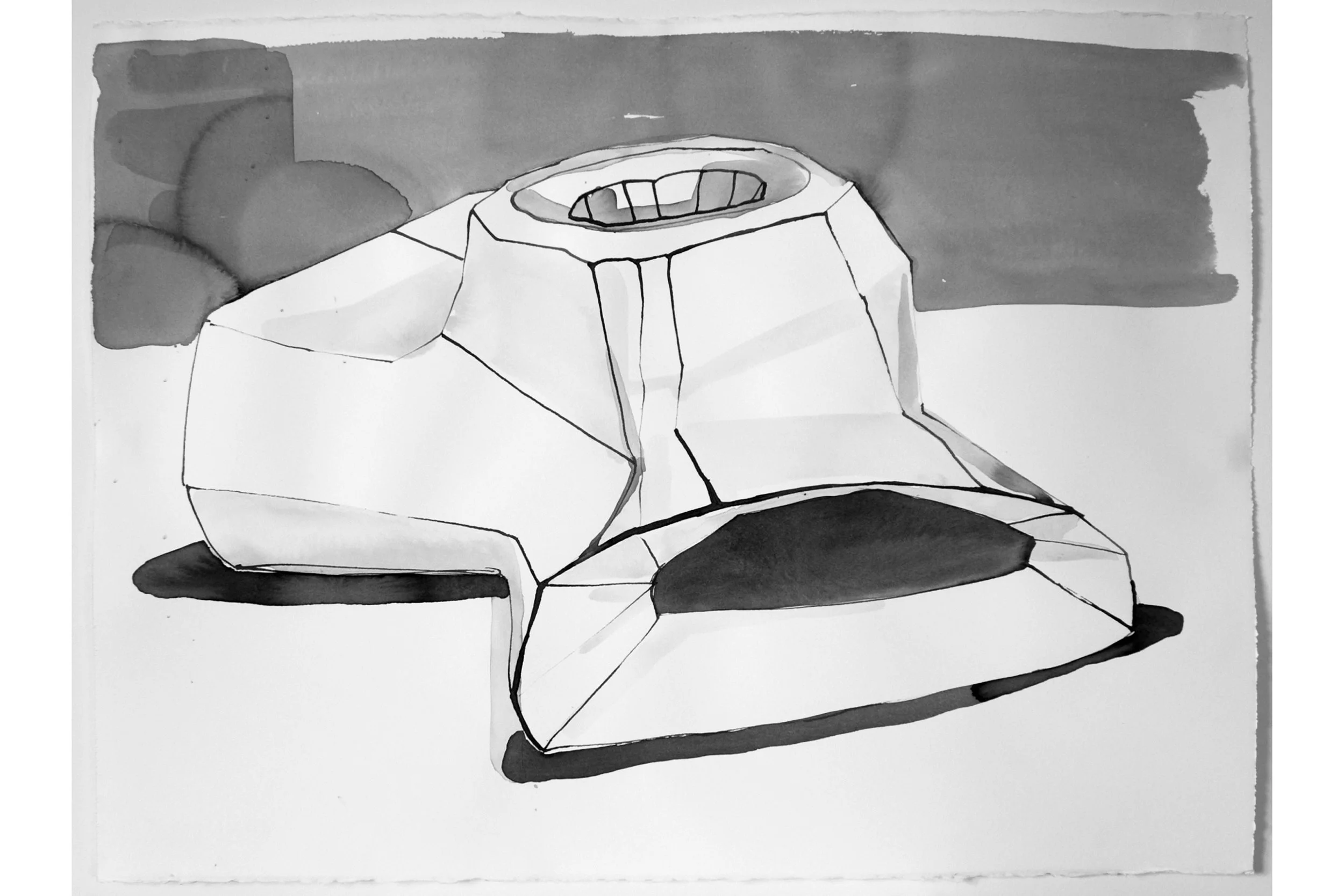Wooden Study I, Ink on paper