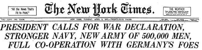 The New York Times, 3 April 1917.