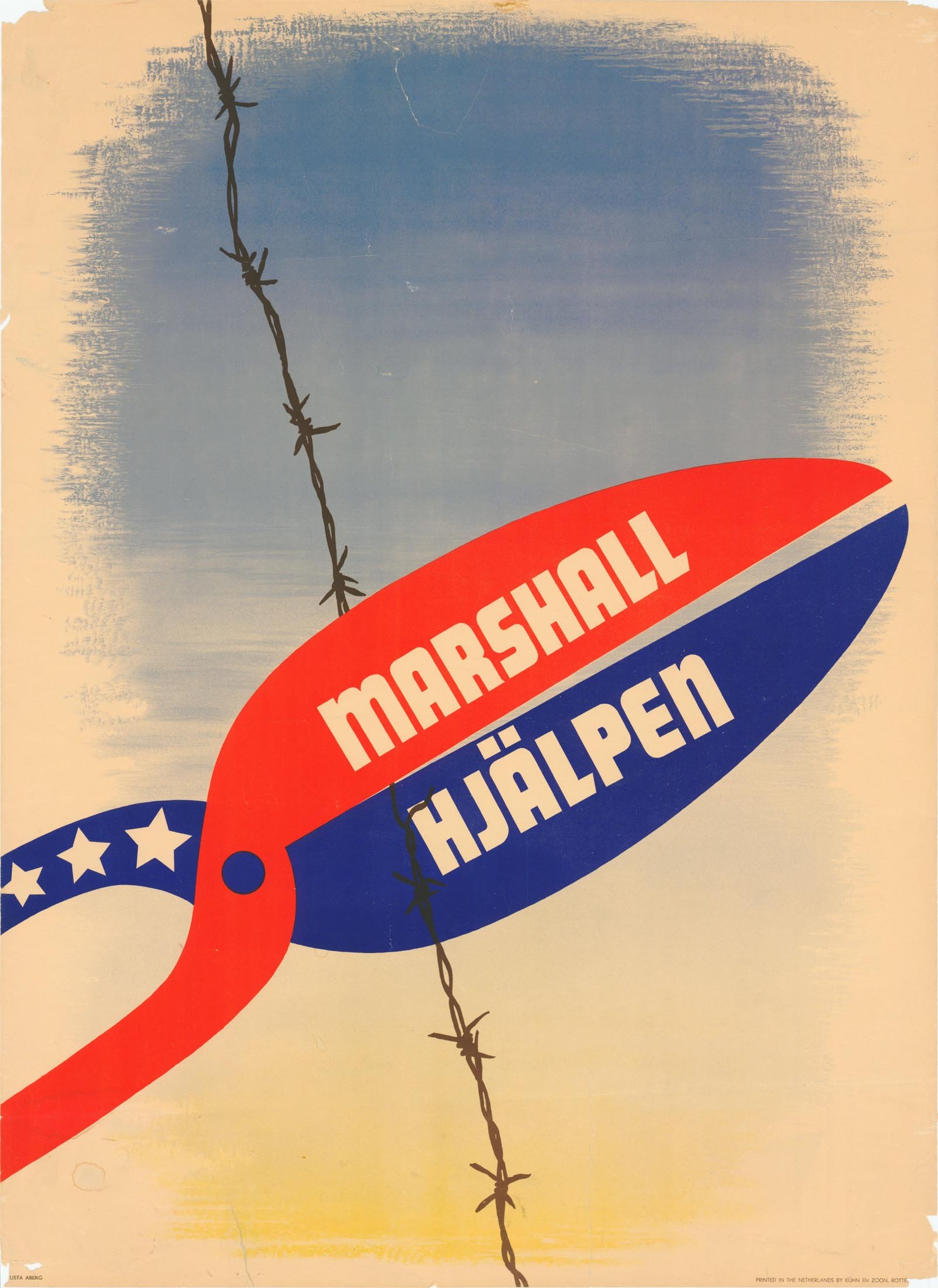  Marshall Aid "Marshall Hjalpen" by Justa Abert, 1950.  George C. Marshall Foundation .  