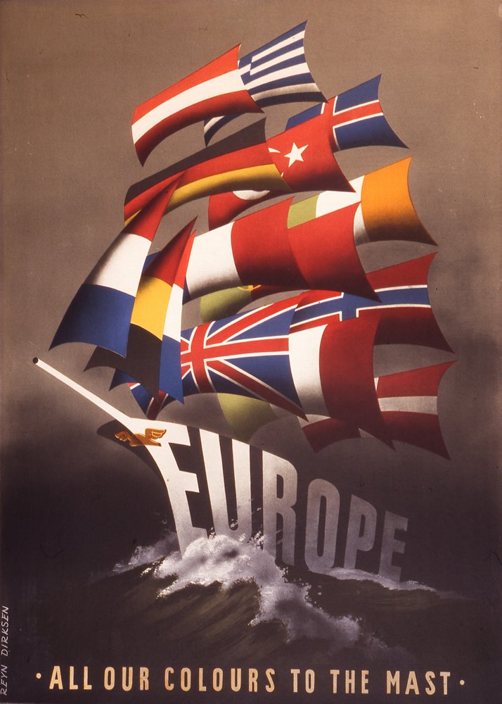  All Our Colours To The Mast (Contest Winner), by Reyn Dirksen, 1950.  George C. Marshall Foundation .  