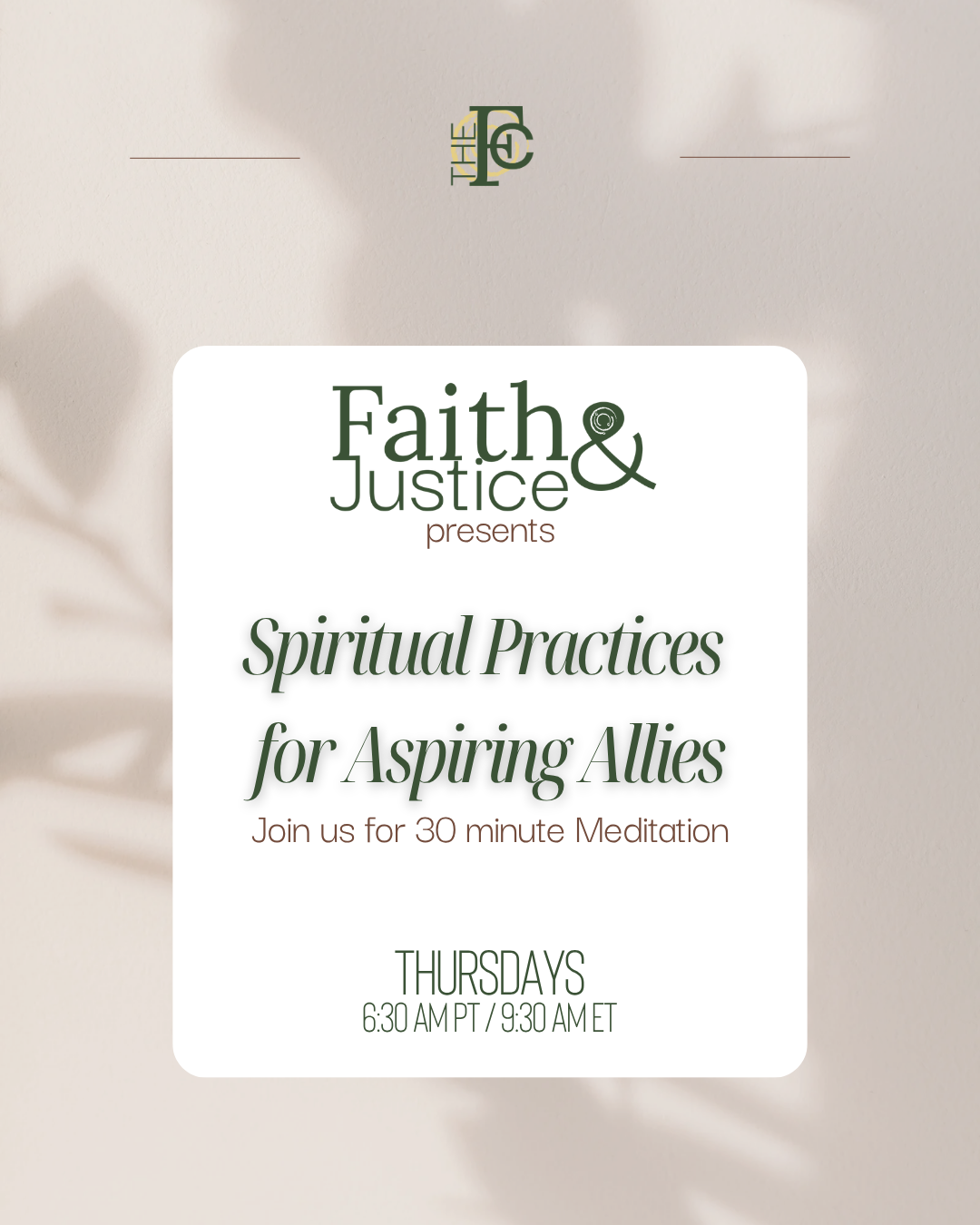 Spiritual Practices for Aspiring Allies