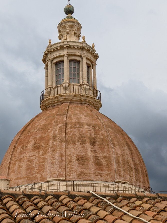 Catania, Sicily, Chiesa di San Nicolo&rsquo; l&rsquo;Arena Cathedral. 
As part of my journey in Sicily we were able to learn about the history of the areas we visited. We walked up 131 spiral, narrow steps of this cathedral to get to an incredible vi