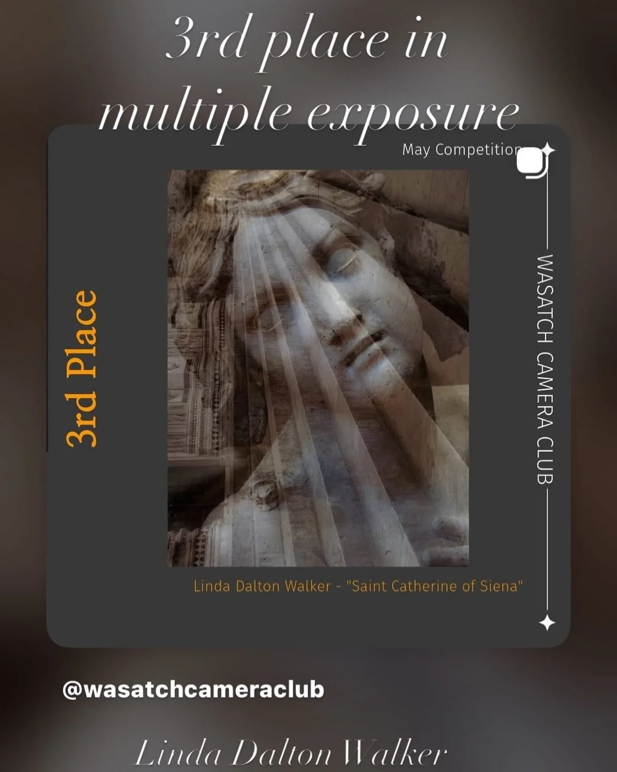 Excited to have taken 3rd place for this piece I entered in the Wasatch Camera club&rsquo;s multiple exposure competition. 
I also received two 2nd place winnings&hellip; more to come stay tuned. 
..
..
#multipleexposure #photographycompetition #lind