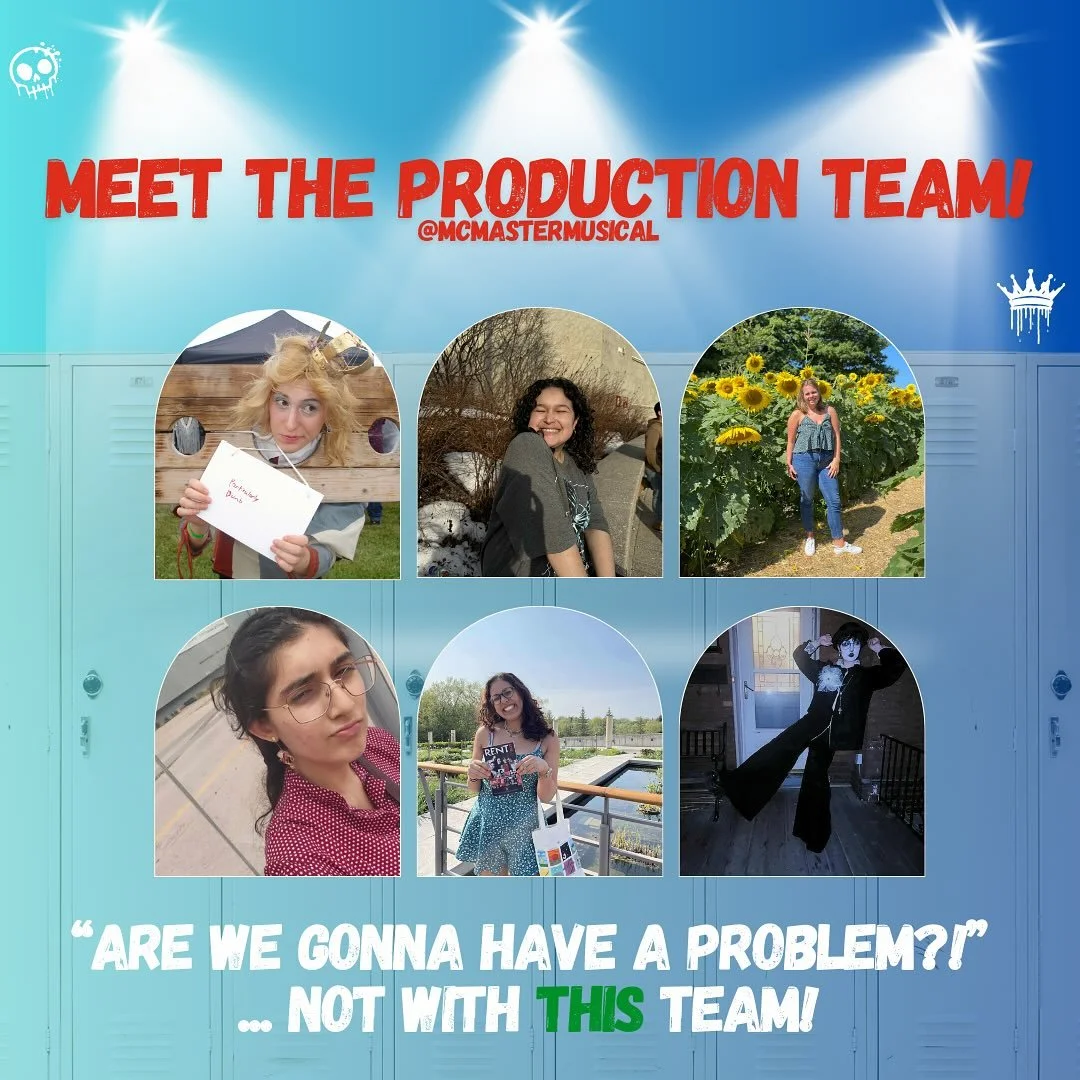 We are incredibly excited to introduce our 2025/26 Production Team for Heathers: The Musical! 

These talented individuals are more than ready to tackle this show, and we are so excited to see what unique visions they add to it! 

Next Up: AUDITIONS!