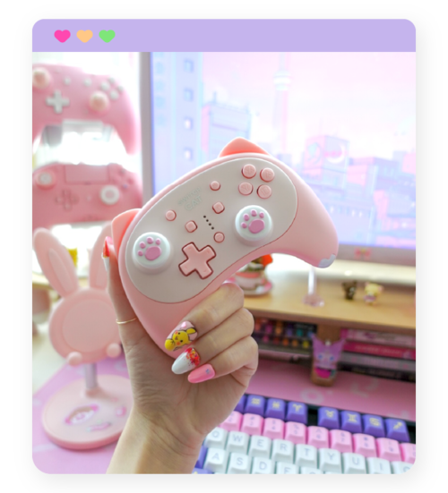 Kitty Controller for the SwitchThis kitty controller is perfect for those who have small hands! 🥺 I have pretty tiny hands and while I love the Nintendo Switch Pro Controller, it’s not nearly as ergonomic as this one is for me. It also has the wake…
