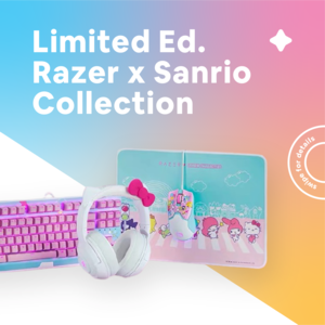 The official limited edition collaboration between Razer x Sanrio! I got the BT Krakens and they are adorbs 🥰Available on Newegg