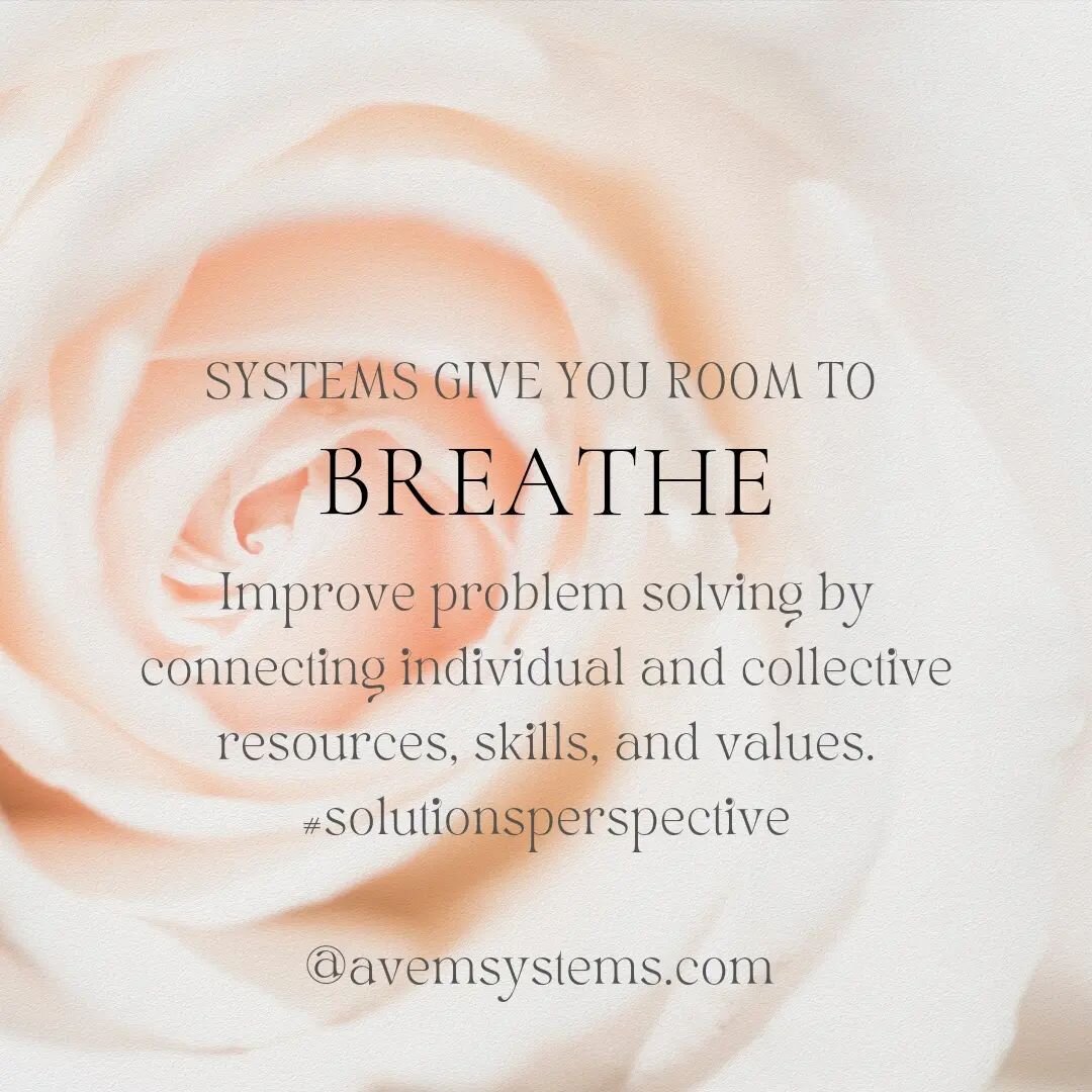 Having the right systems in place helps solve current &amp; potential problems. @avemsystems can help. Connect with us today!

#businessminded #businessstrategy #businessideas #management #leadership #breath #breathe #solutions #solutionfocused