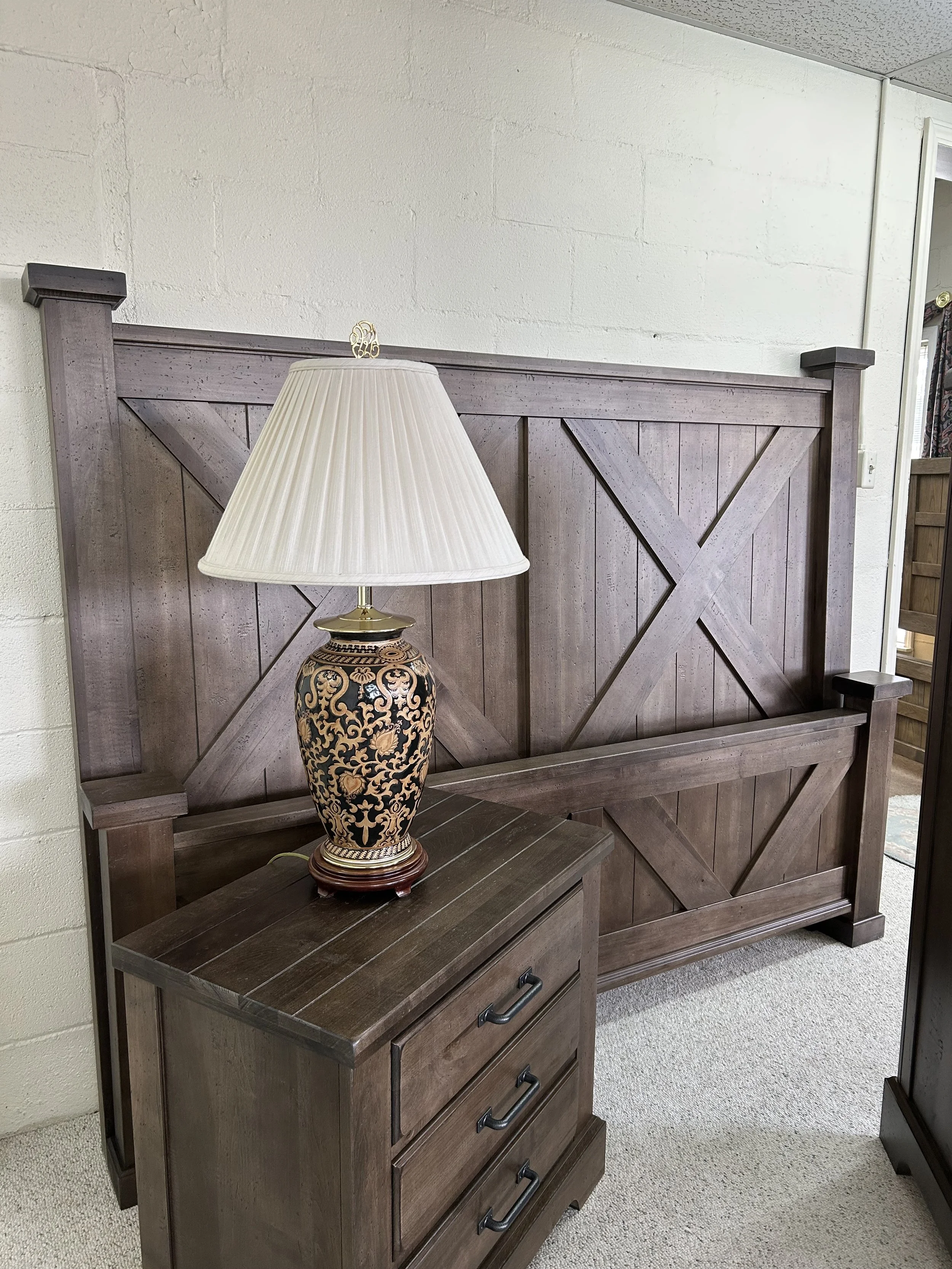 Artisan & Post by Vaughan Bassett - X-Bed in King shown with nightstand in Mink finish on solid Maple