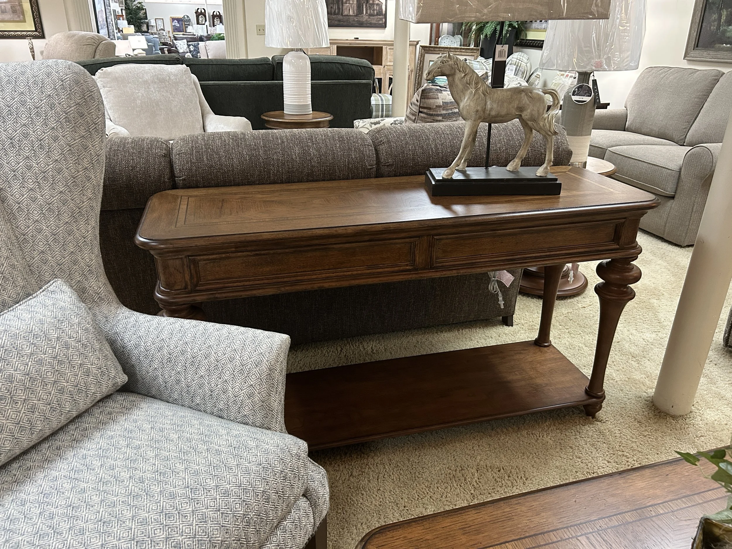American Drew - Berkshire collection - Pearson sofa table with Hickory veneers