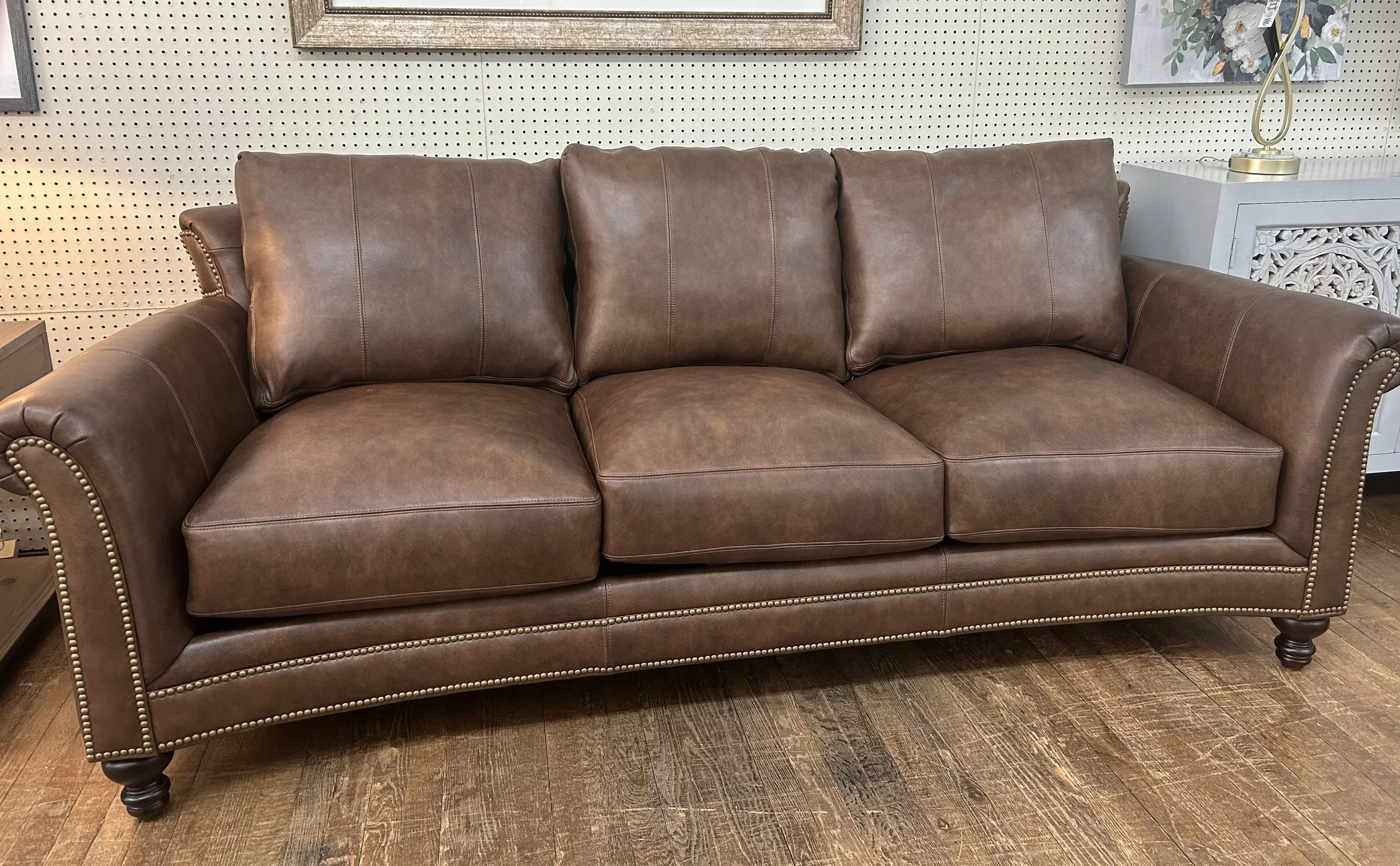 Bradington Young - Richardson sofa in brown leather