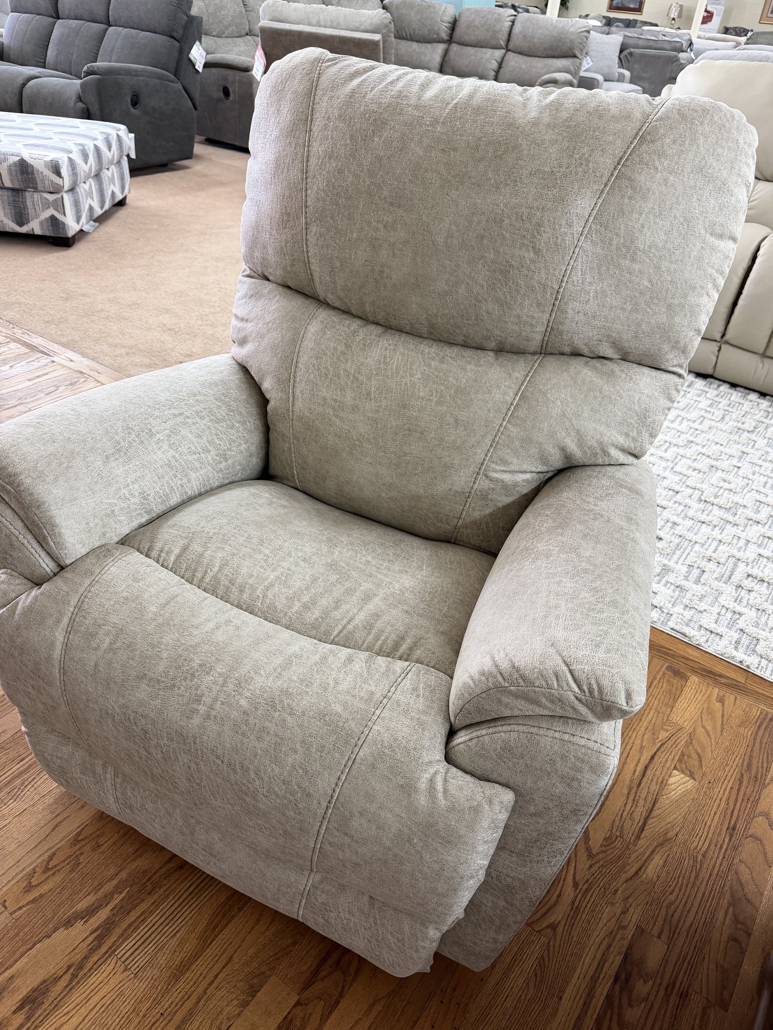 LaZBoy - Trouper rocker recliner in Stucco polyester performance fabric