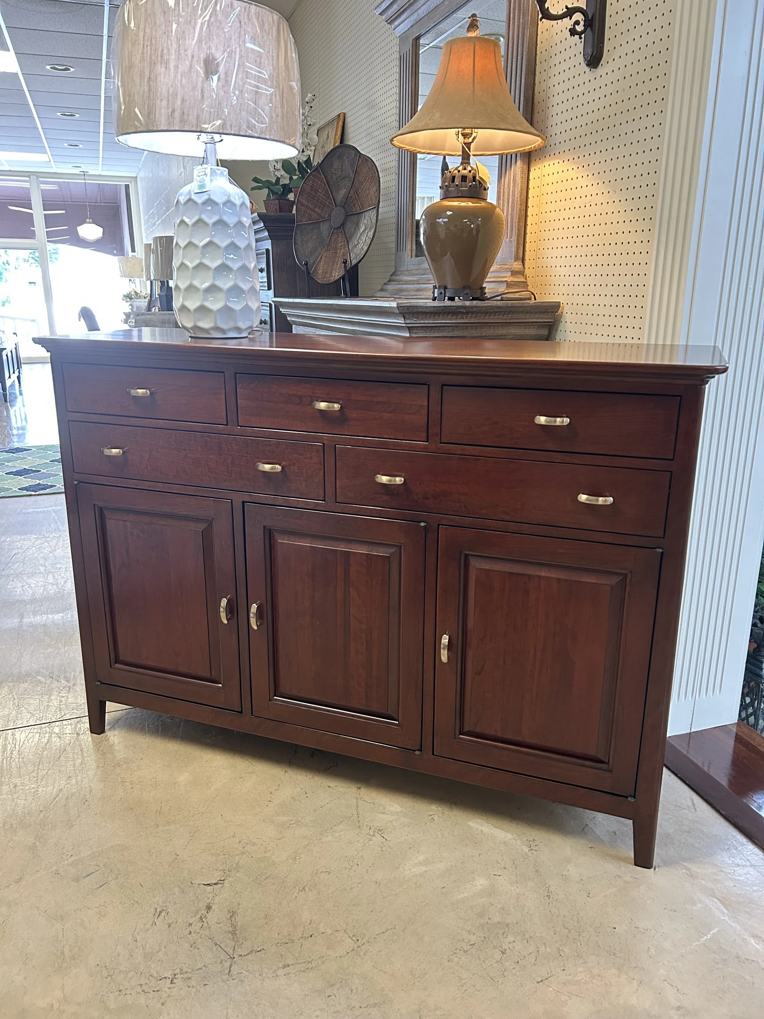 Sideboard (W: 60” x D: 18” x H: 42”) in solid cherry by Kincaid
