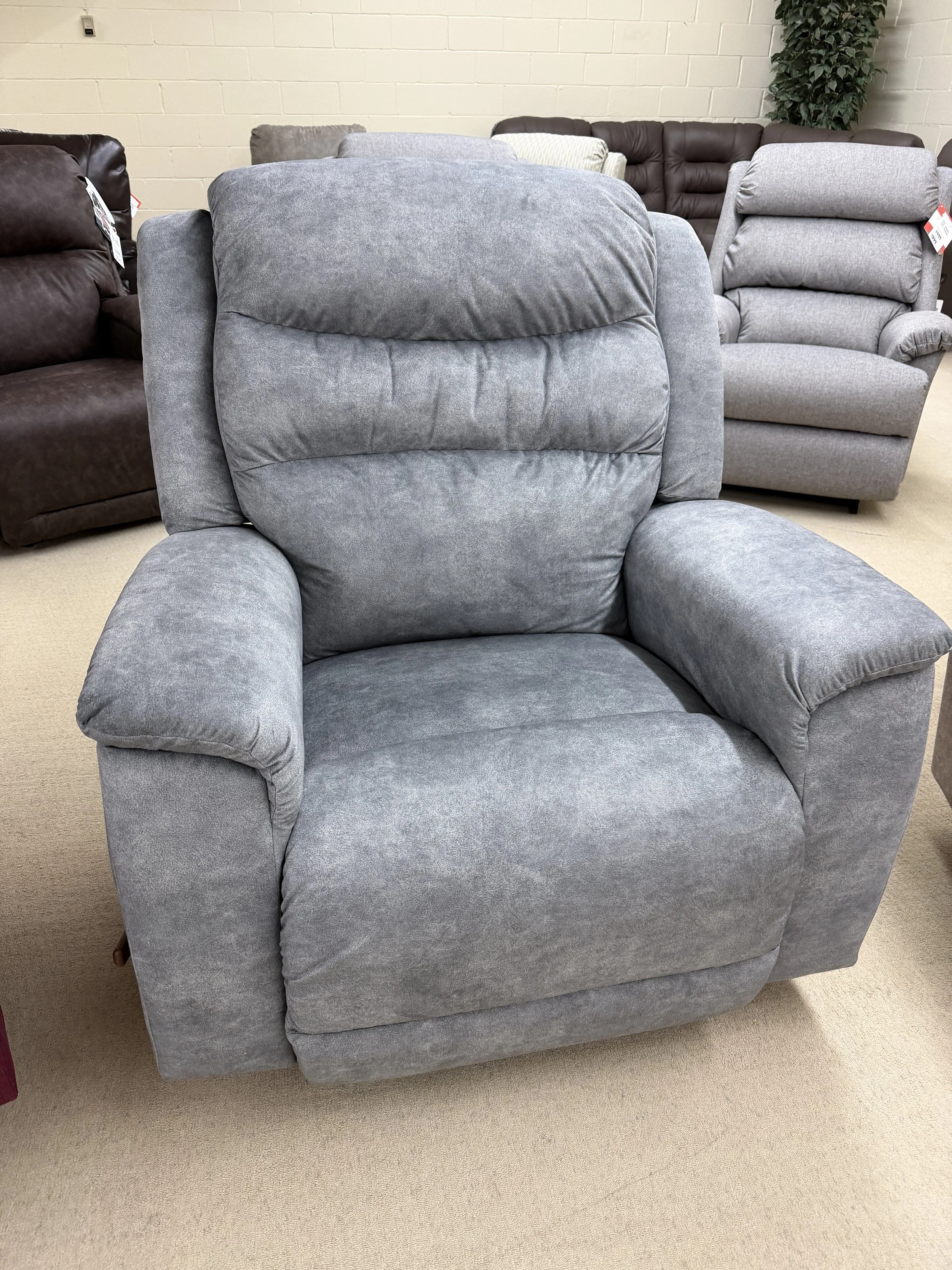 LaZBoy - Redwood manual rocker recliner in charcoal blue-grey
