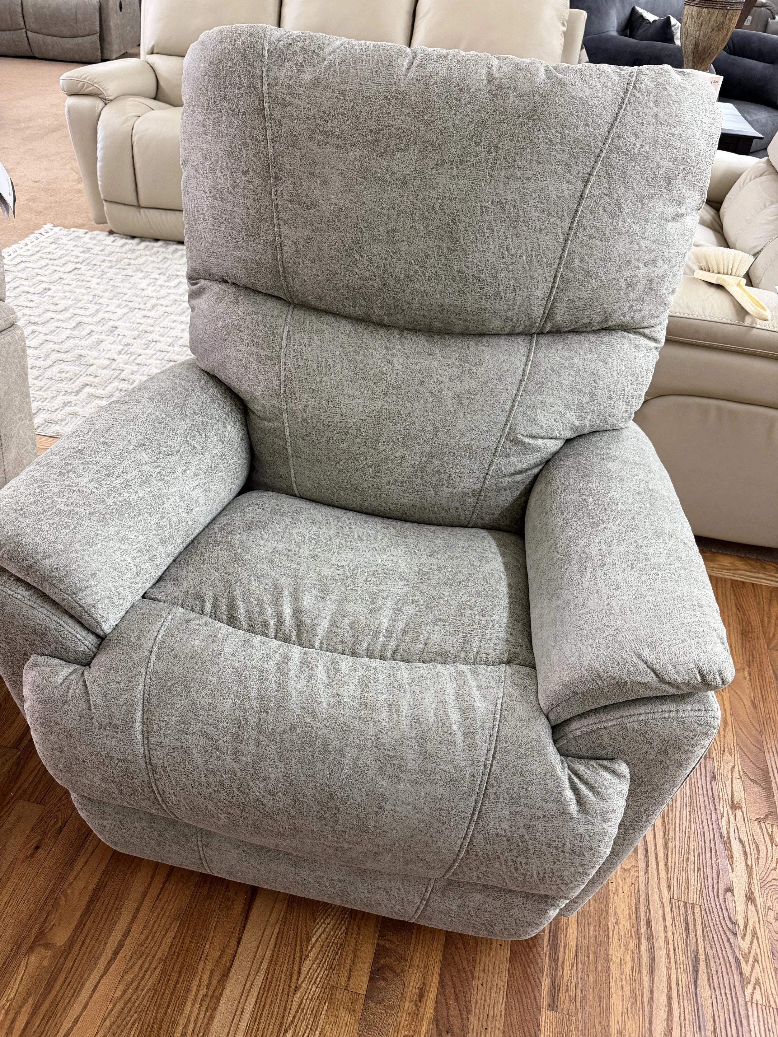 LaZBoy - Trouper wall-away recliner in Dove polyester performance fabric