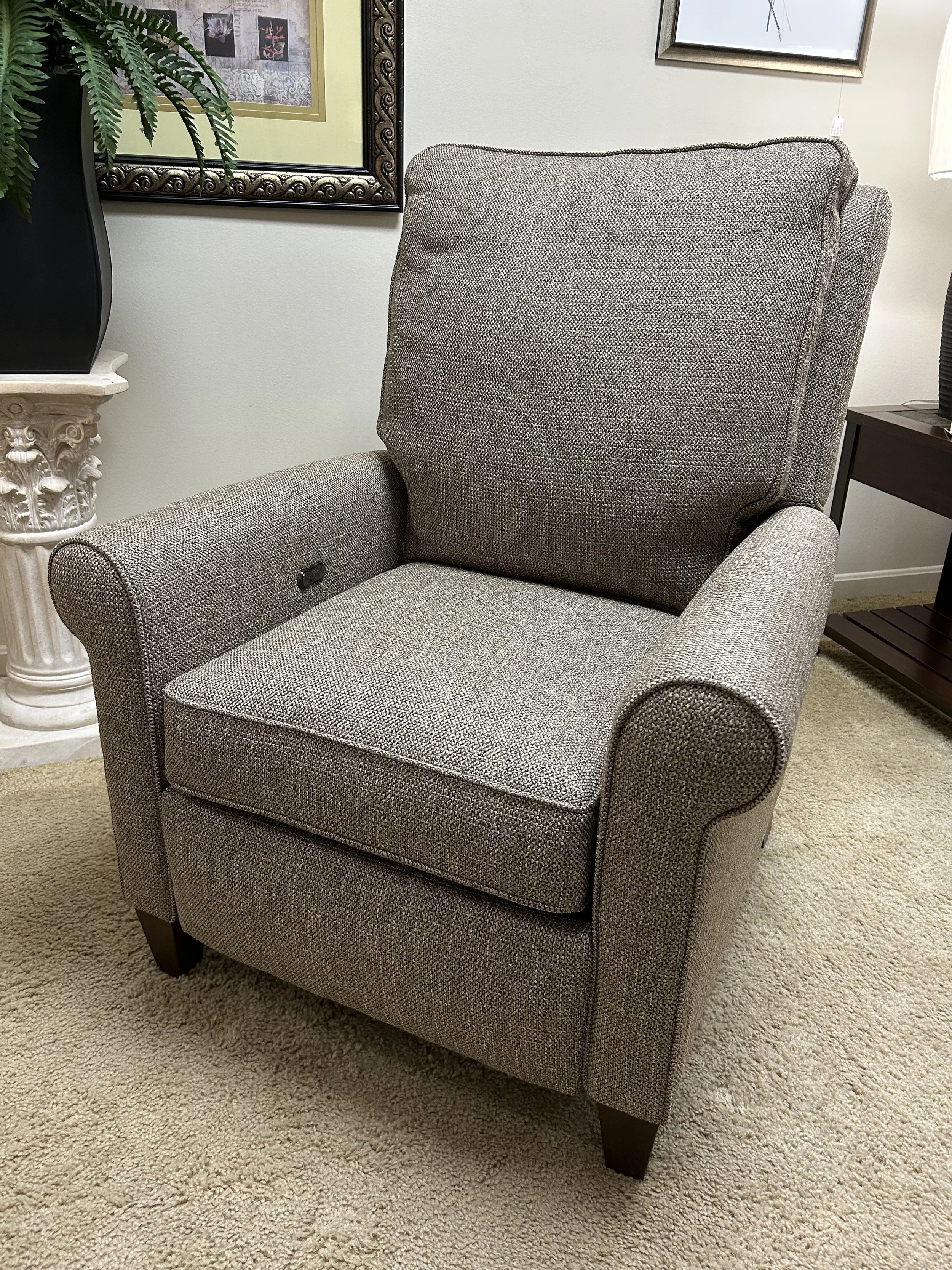 King Hickory - Danica power recliner in Bromance Mineral performance fabric