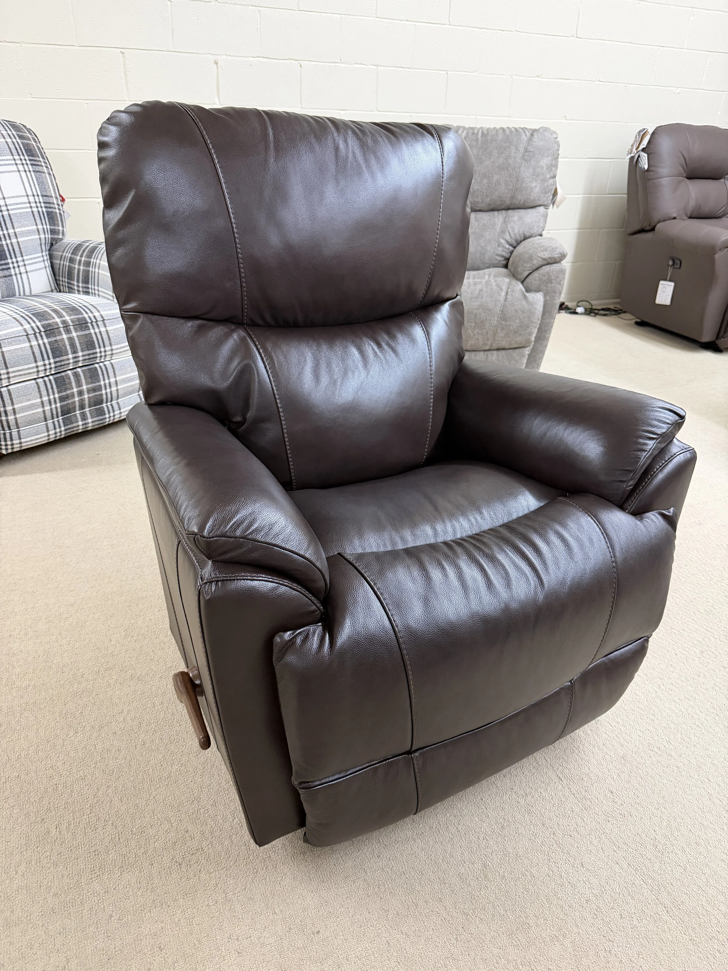 LaZBoy - Trouper rocker recliner in brown leather