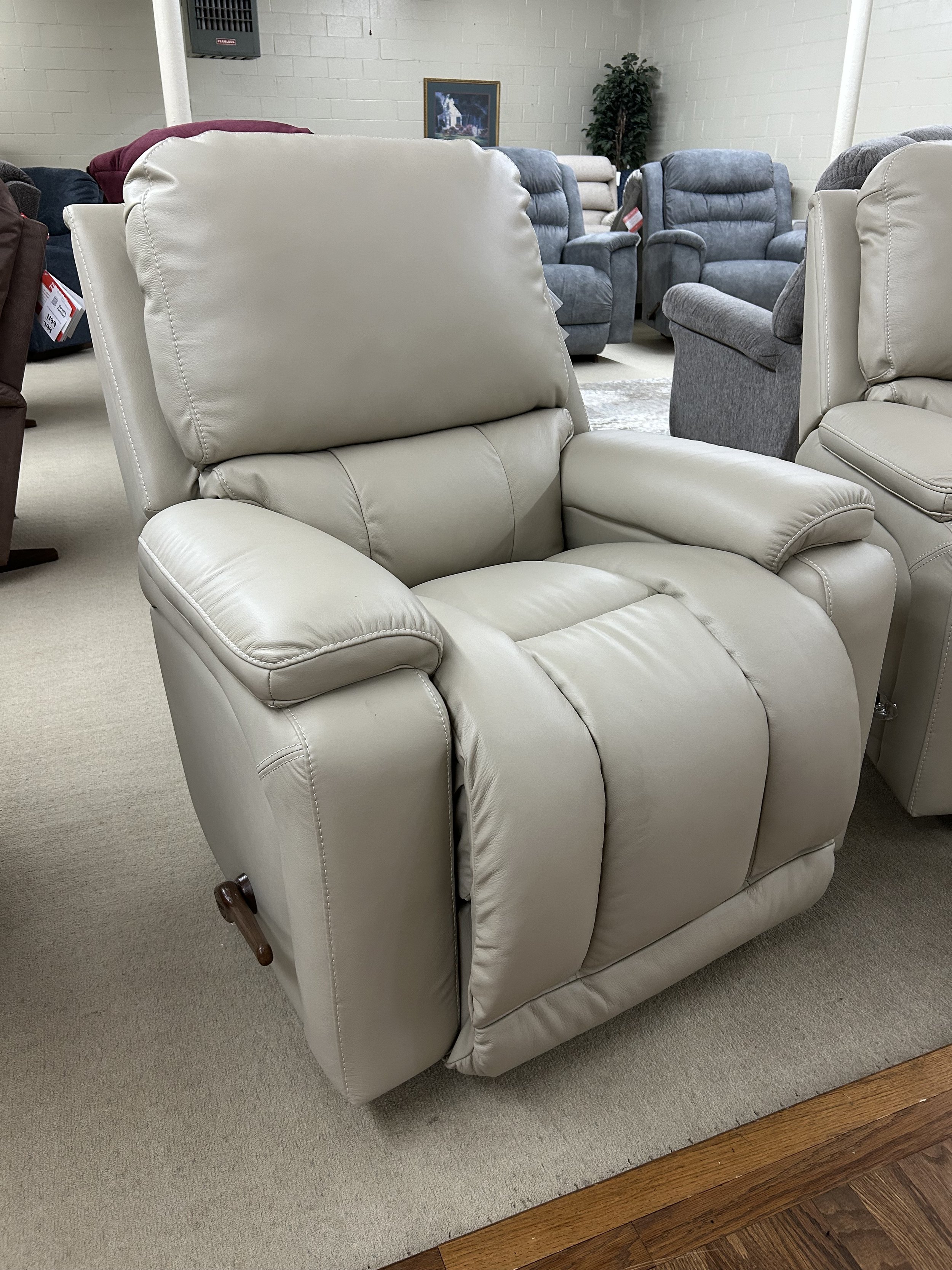 LaZBoy Greyson roker recliner in ivory leather