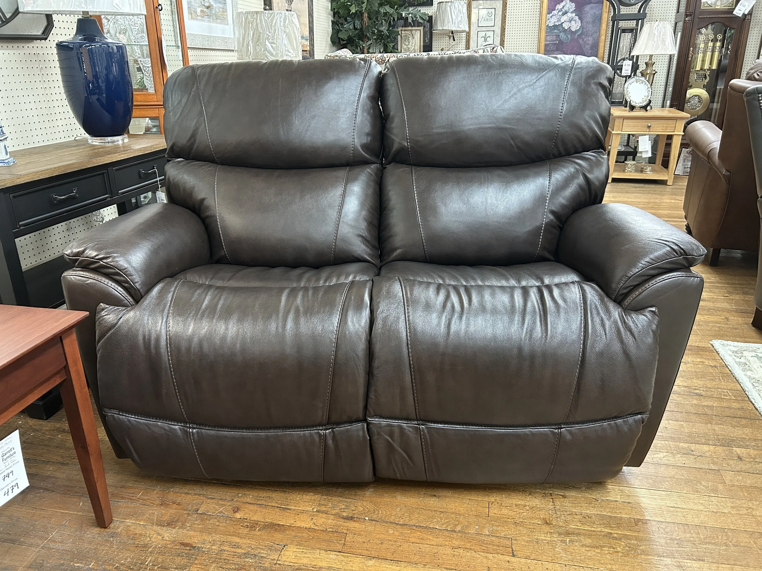 LaZBoy - Trouper manual reclining loveseat in brown leather