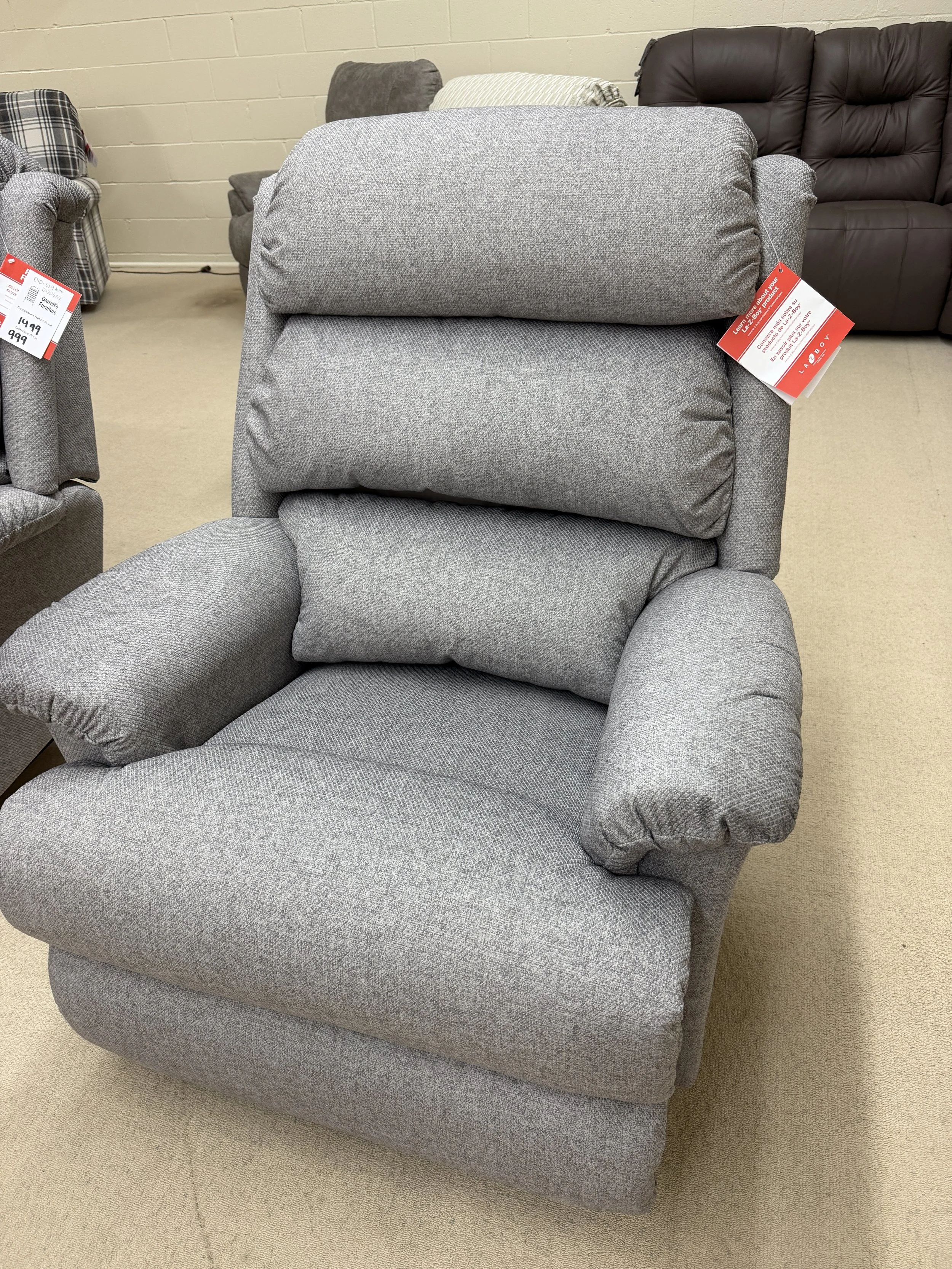 LaZBoy - Astor rocker recliner in grey fabric