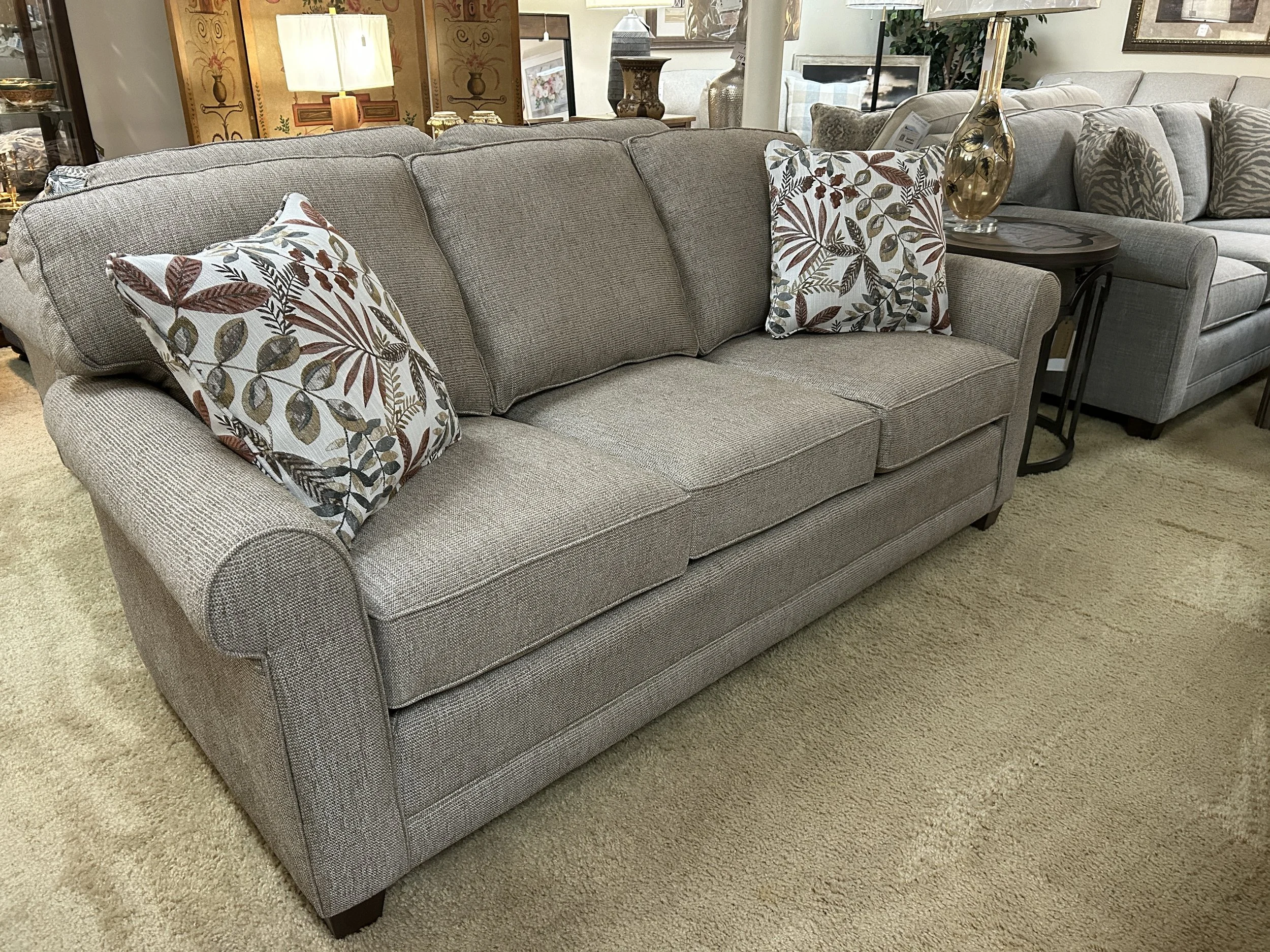 Smith Brothers - 366 sofa (79” long)  in light brown fabric