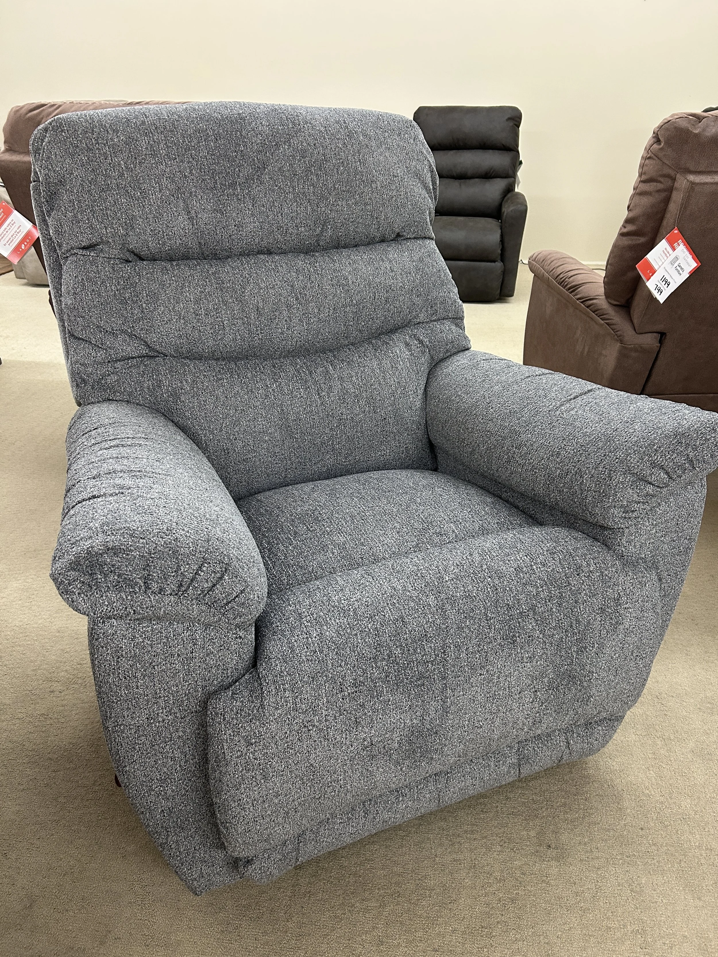 LaZBoy - Joshua rocker recliner in light blue. 
