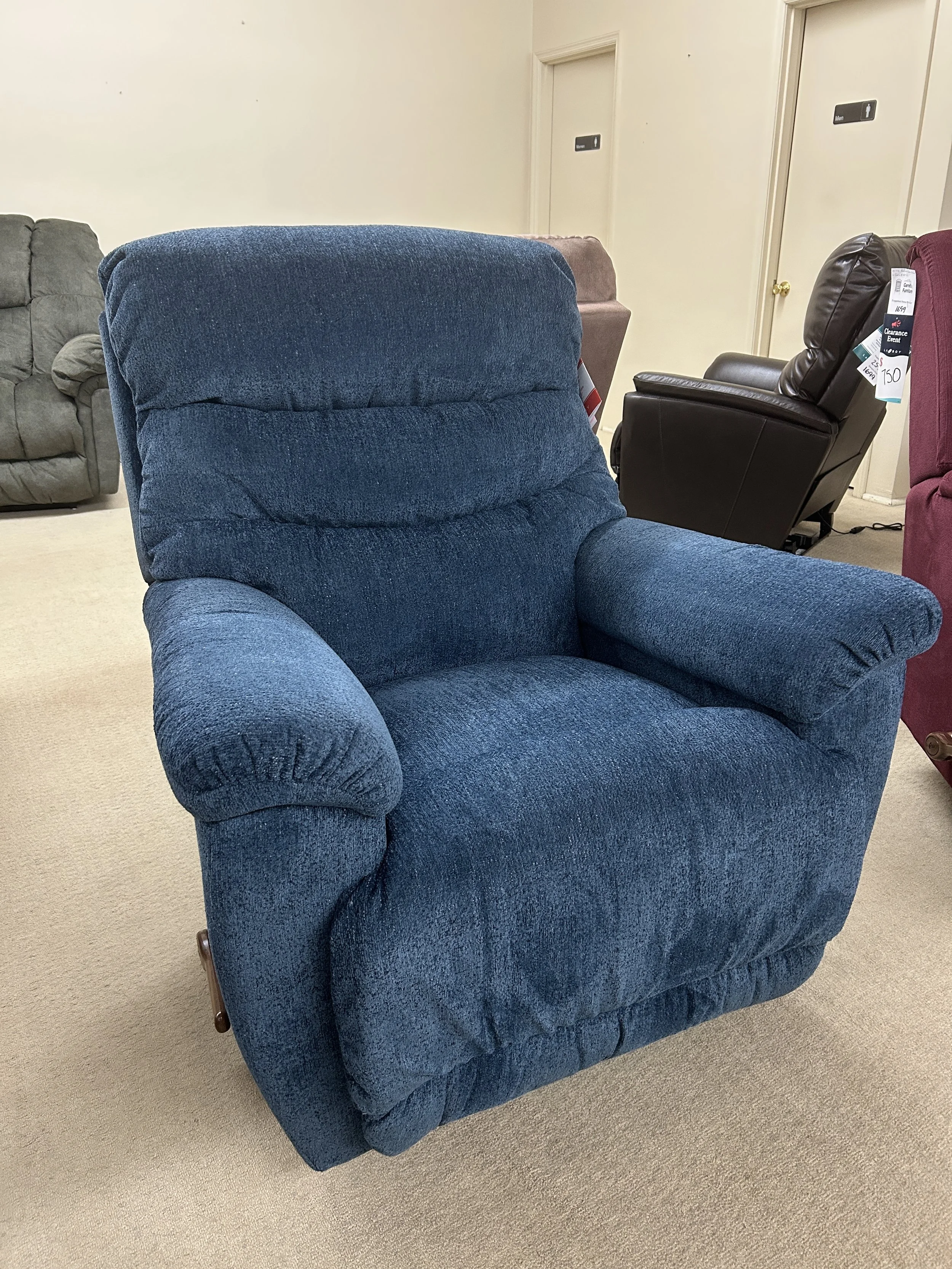 LaZBoy - Joshua rocker recliner in blue fabric