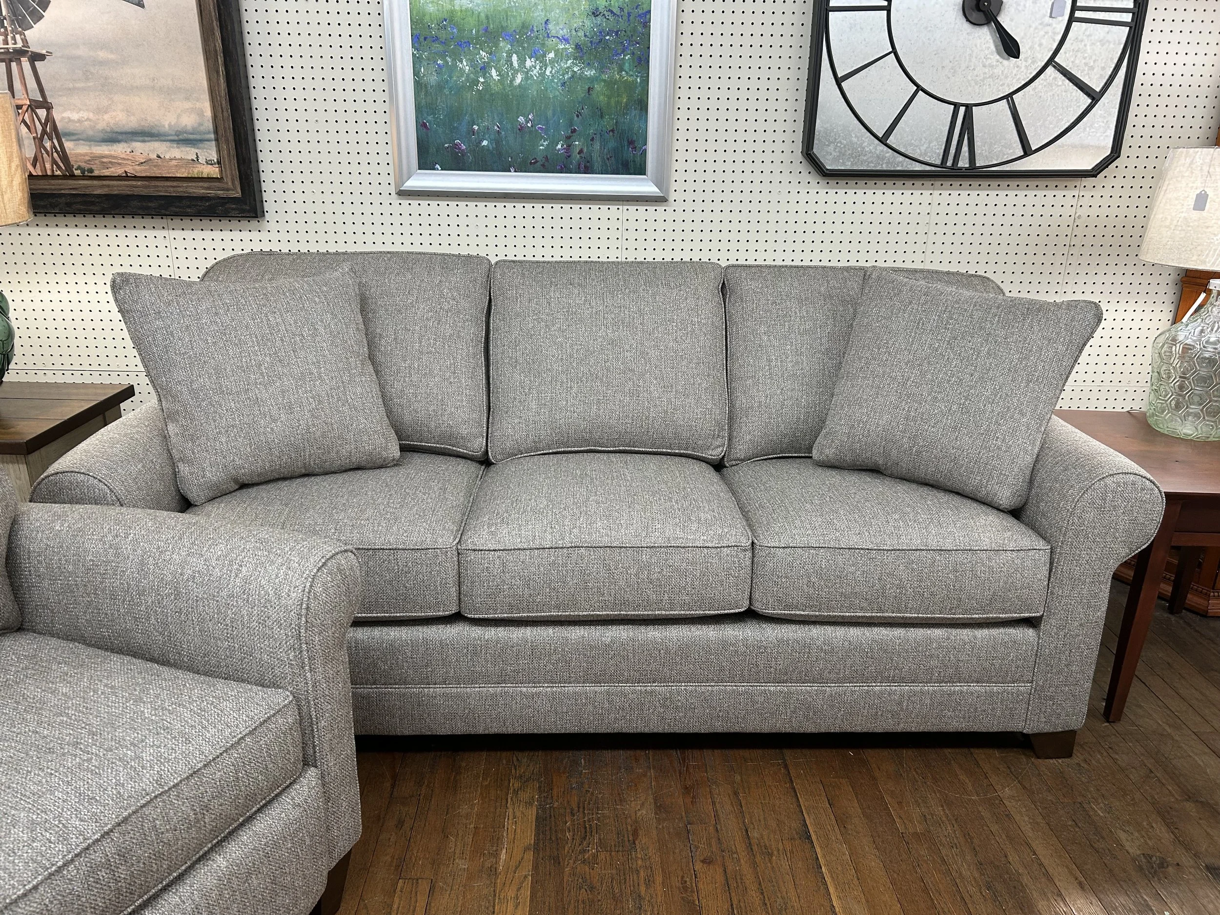 King Hickory - Bentley sofa in Albion Canyon Taupe performance fabric