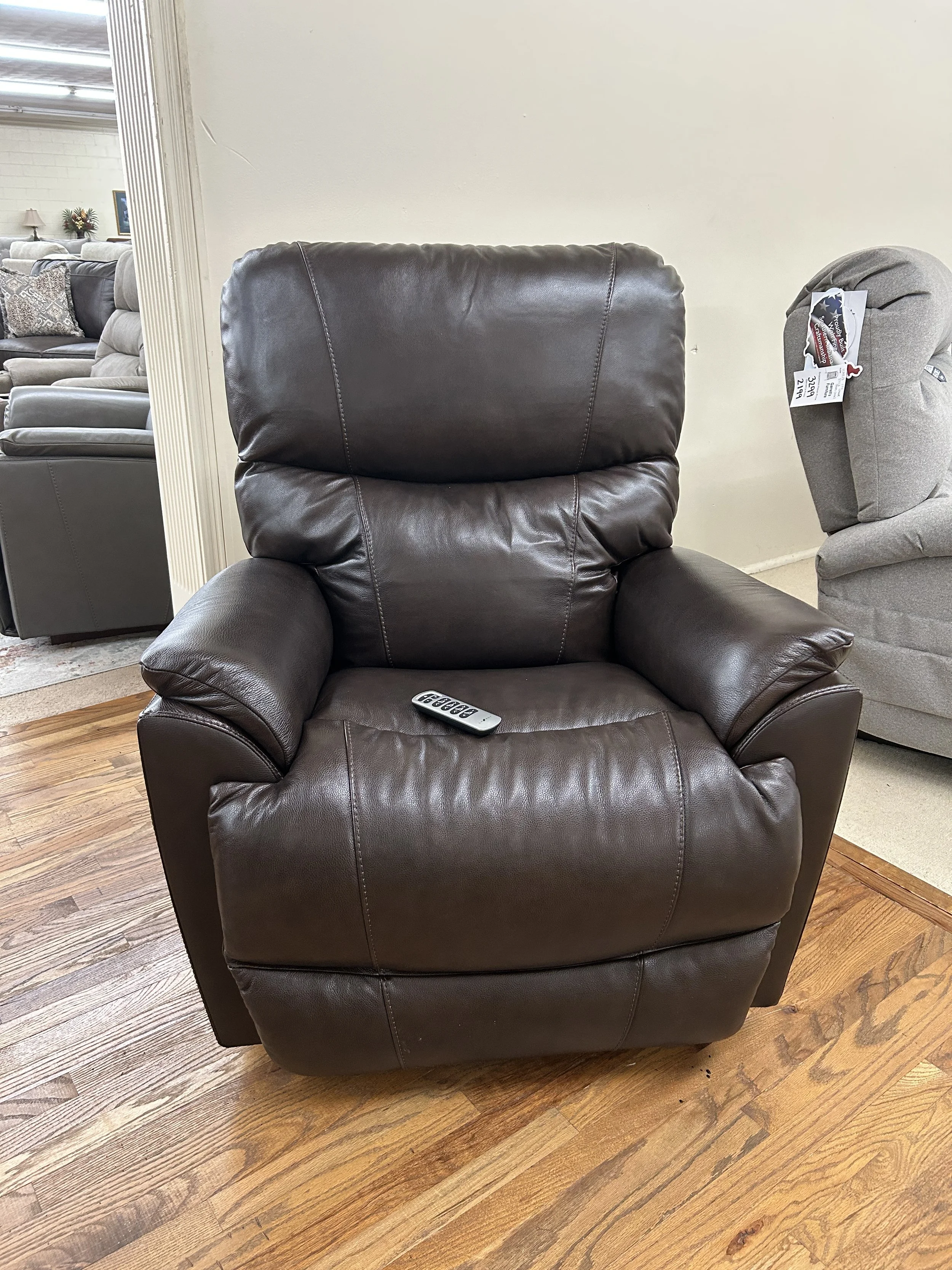 LaZboy - Trouper wall-away power recliner with power headrest and lumbar support 