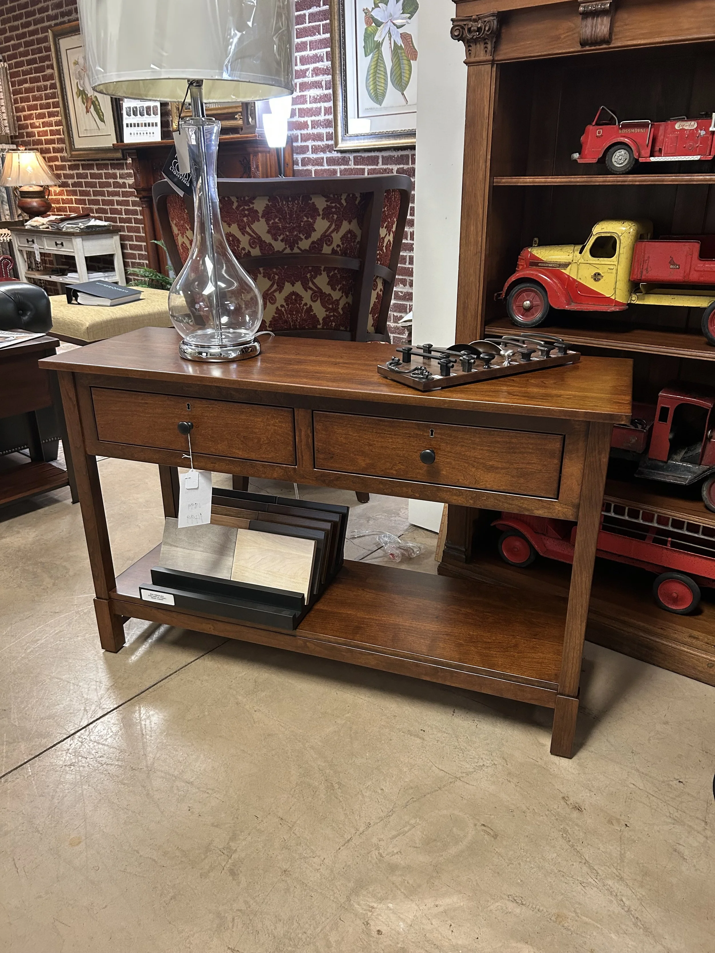 Bob Timberlake American Home - Signature sofa table in vintage finish on solid cherry. 30” high x 48” wide x 16” deep