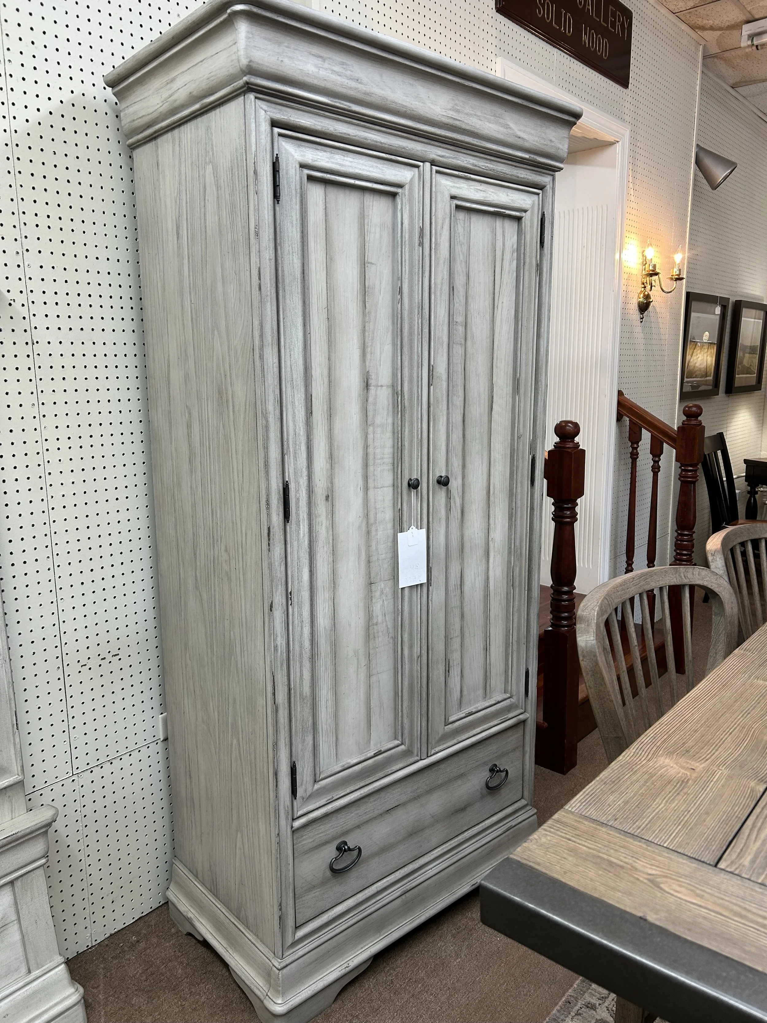 Kincaid - Selwyn collection: Bryant armoire in cottage white finish on Poplar